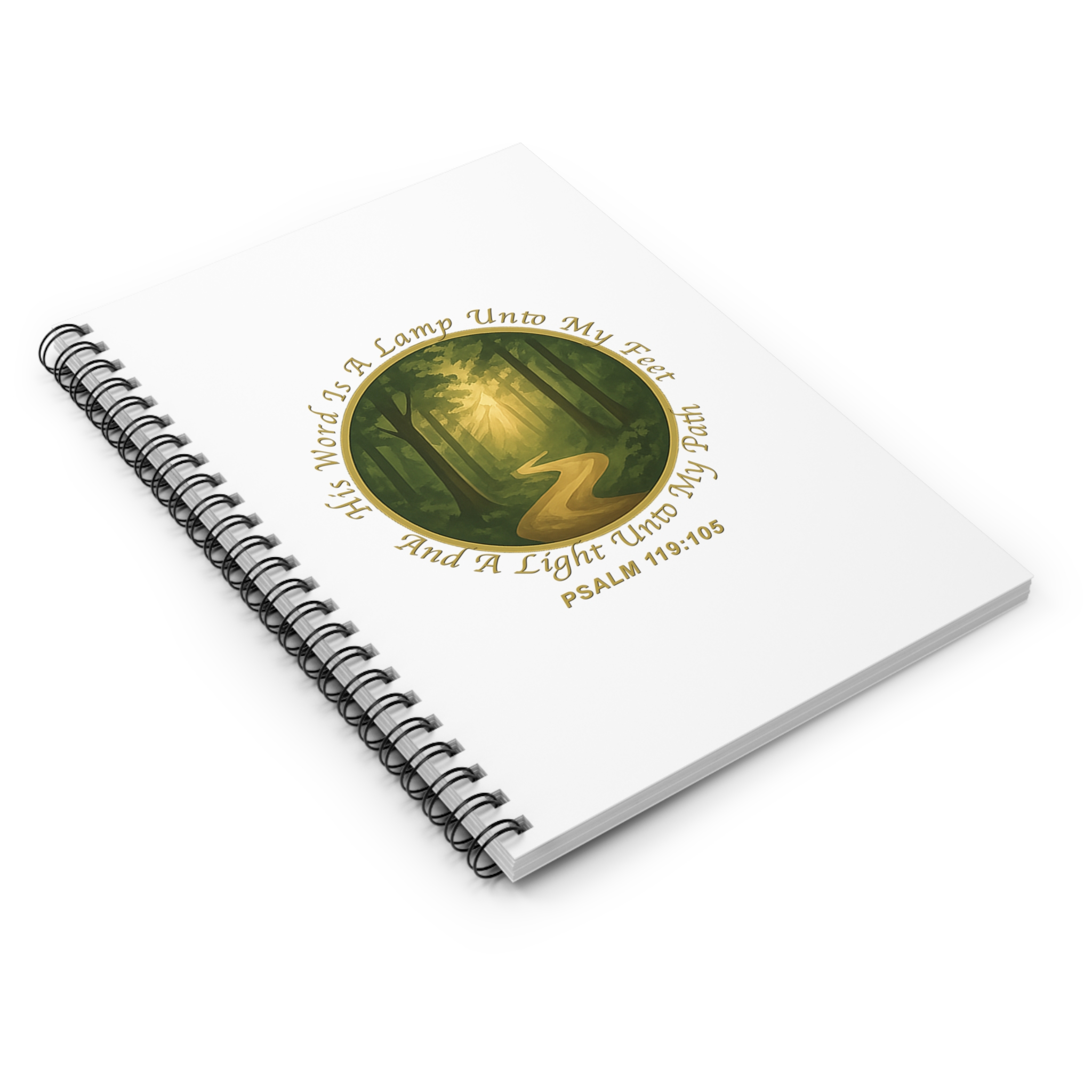 Psalm 119:105 Pathlight Notebook | Spiral Ruled Journal - Image 3