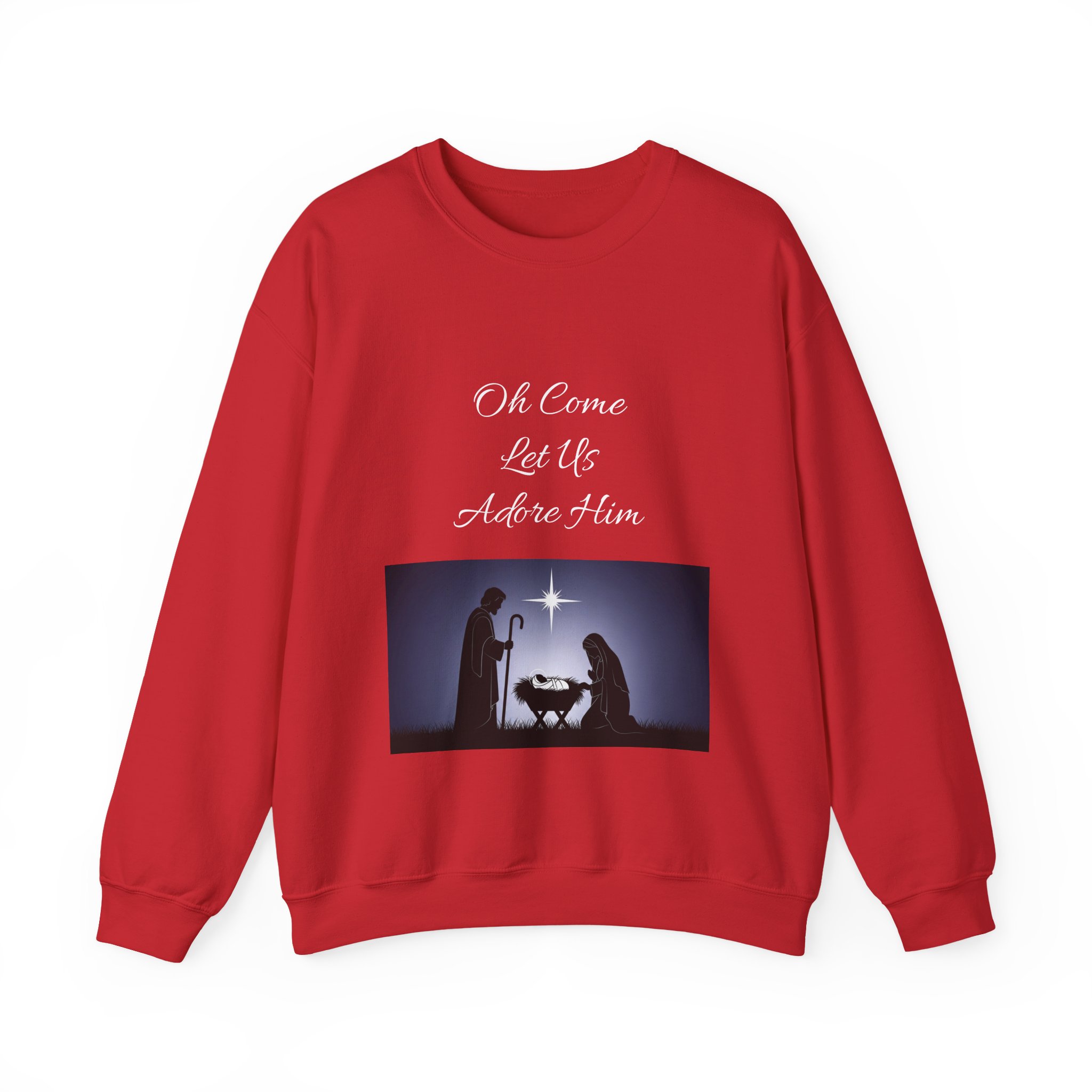 Nativity Scene Sweatshirt | Mary Joseph Baby Jesus Manger Christmas - Image 16