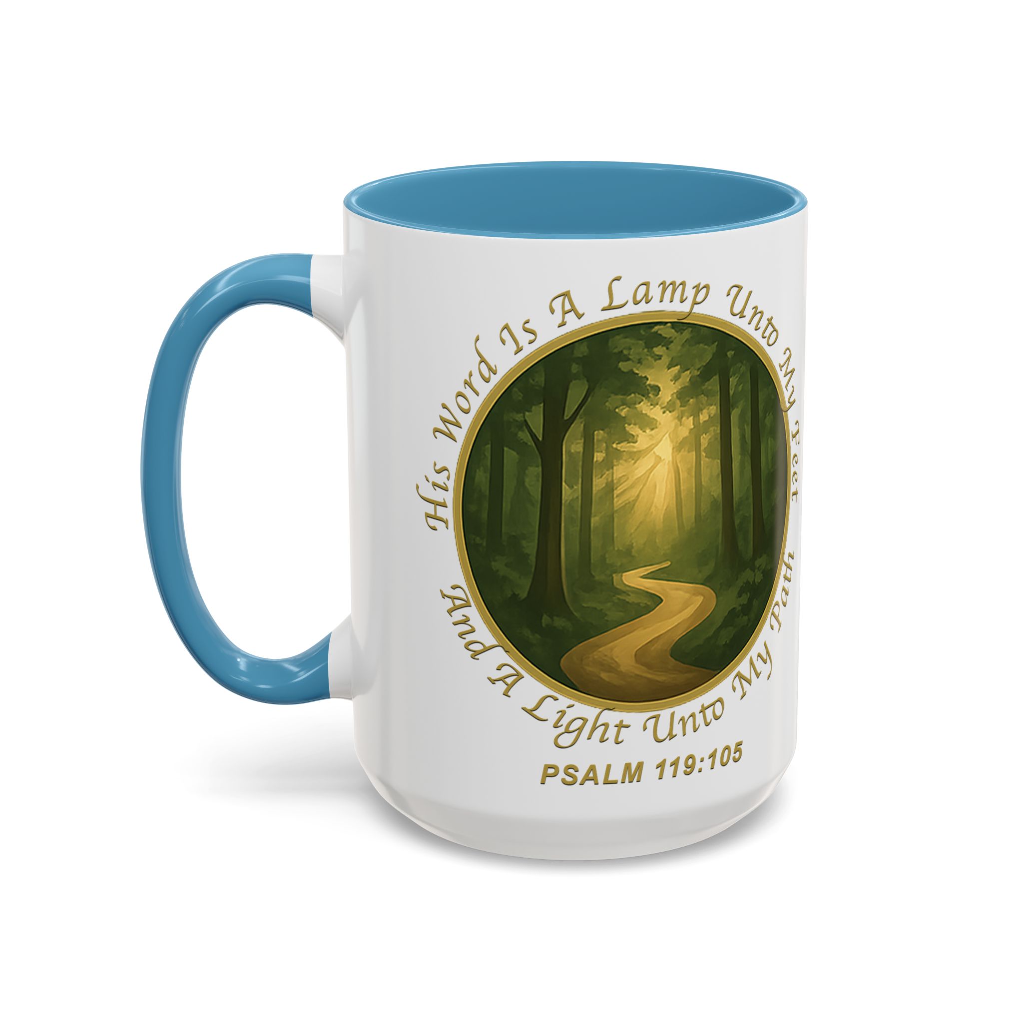 Psalm 119:105 Pathlight Mug | Accent Coffee Mug - Image 23