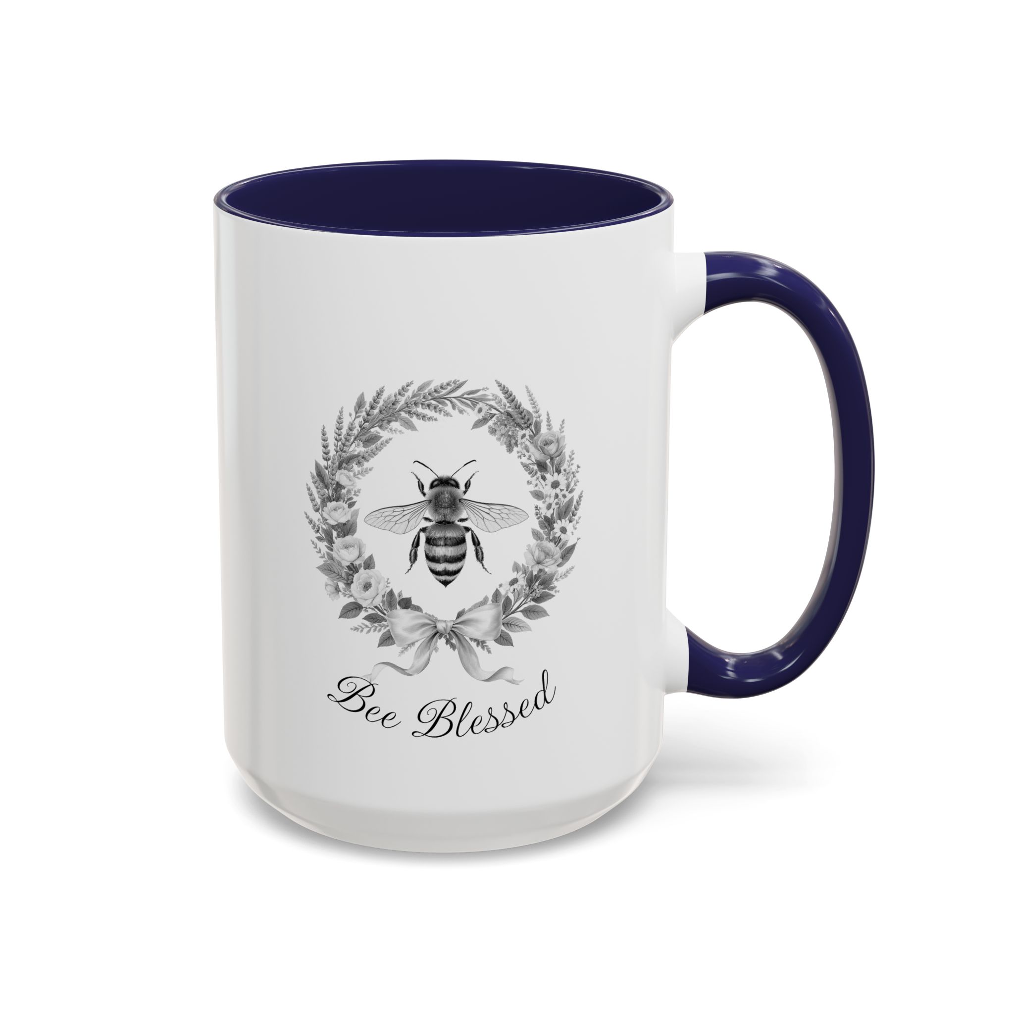 Bee Blessed wreath Bee Mug | Accent Coffee Mug 11oz 15oz - Image 6