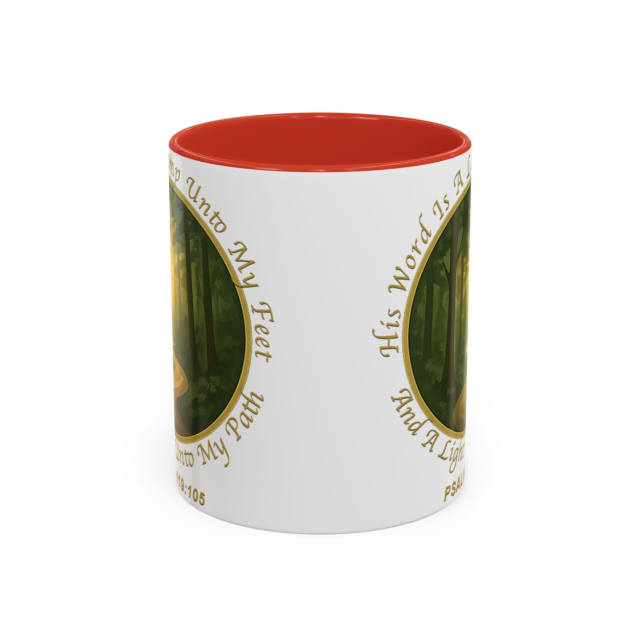 Psalm 119:105 Pathlight Mug | Accent Coffee Mug - Image 2