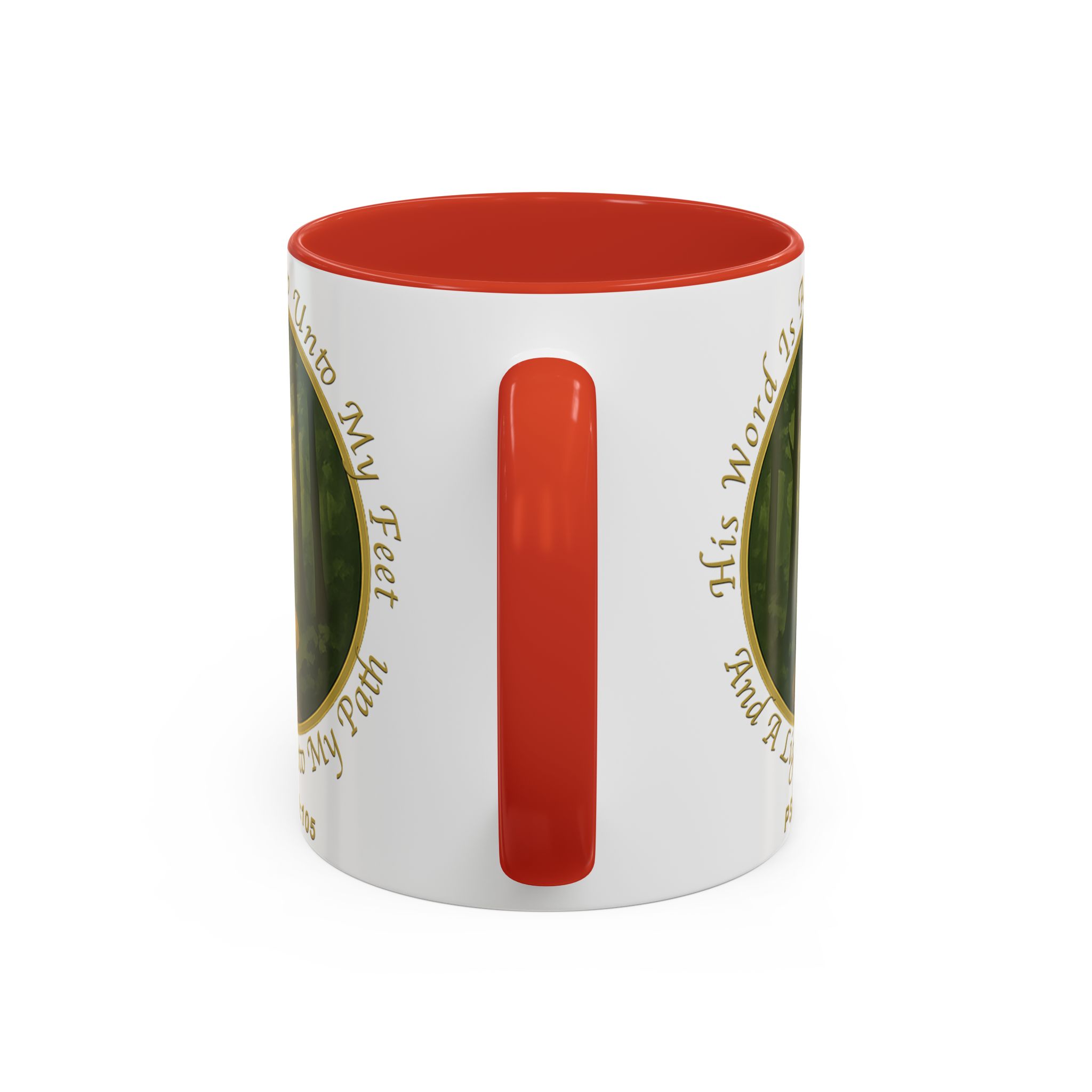 Psalm 119:105 Pathlight Mug | Accent Coffee Mug - Image 4