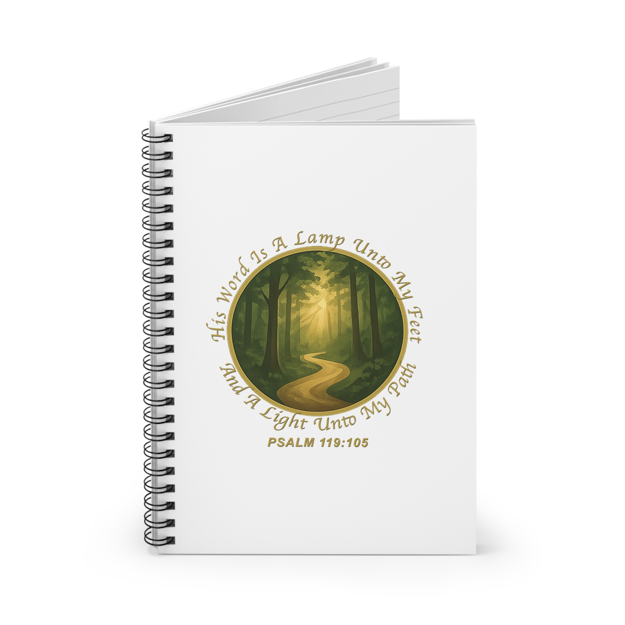 Psalm 119:105 Pathlight Notebook | Spiral Ruled Journal