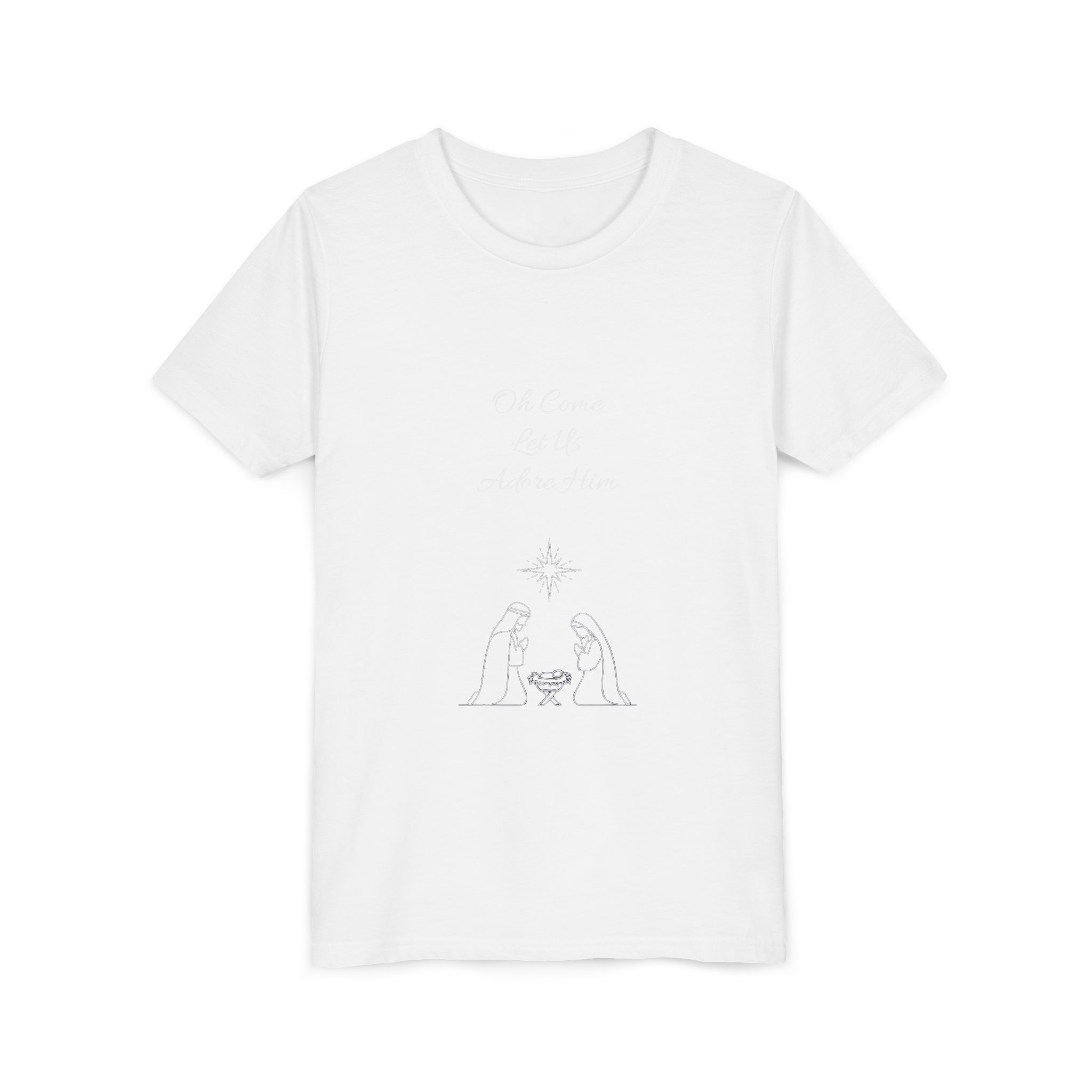Youth Tee | Nativity, Oh Come Let Us Adore Him - Image 7