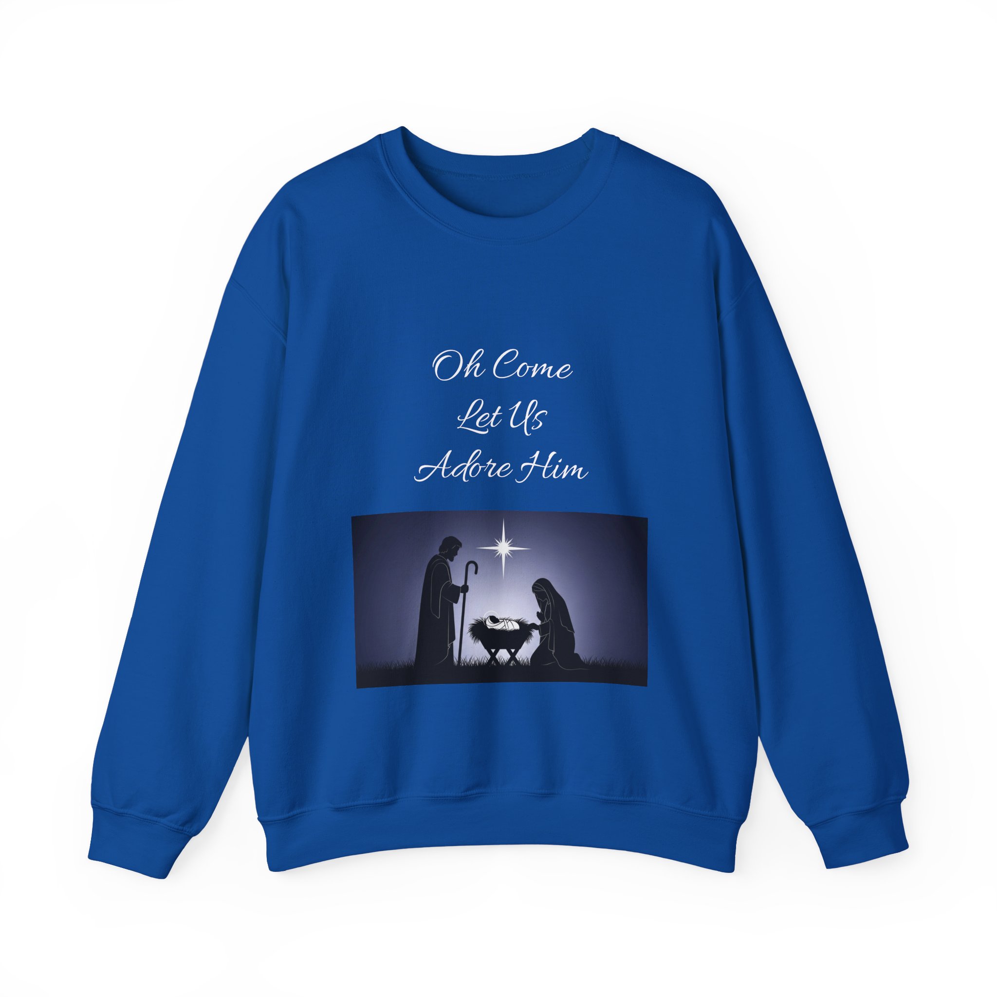 Nativity Scene Sweatshirt | Mary Joseph Baby Jesus Manger Christmas - Image 12