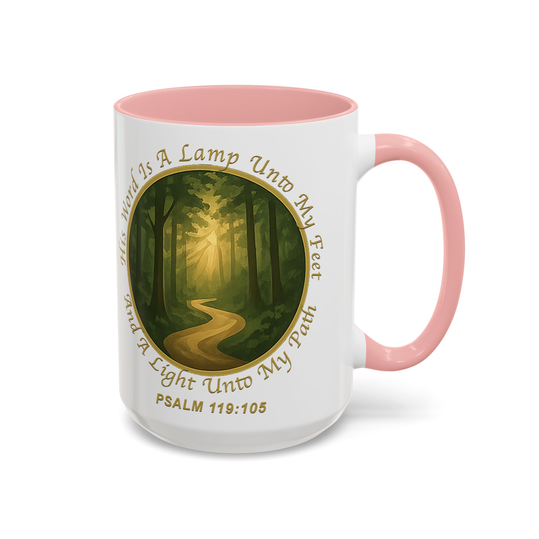 Psalm 119:105 Pathlight Mug | Accent Coffee Mug - Image 14