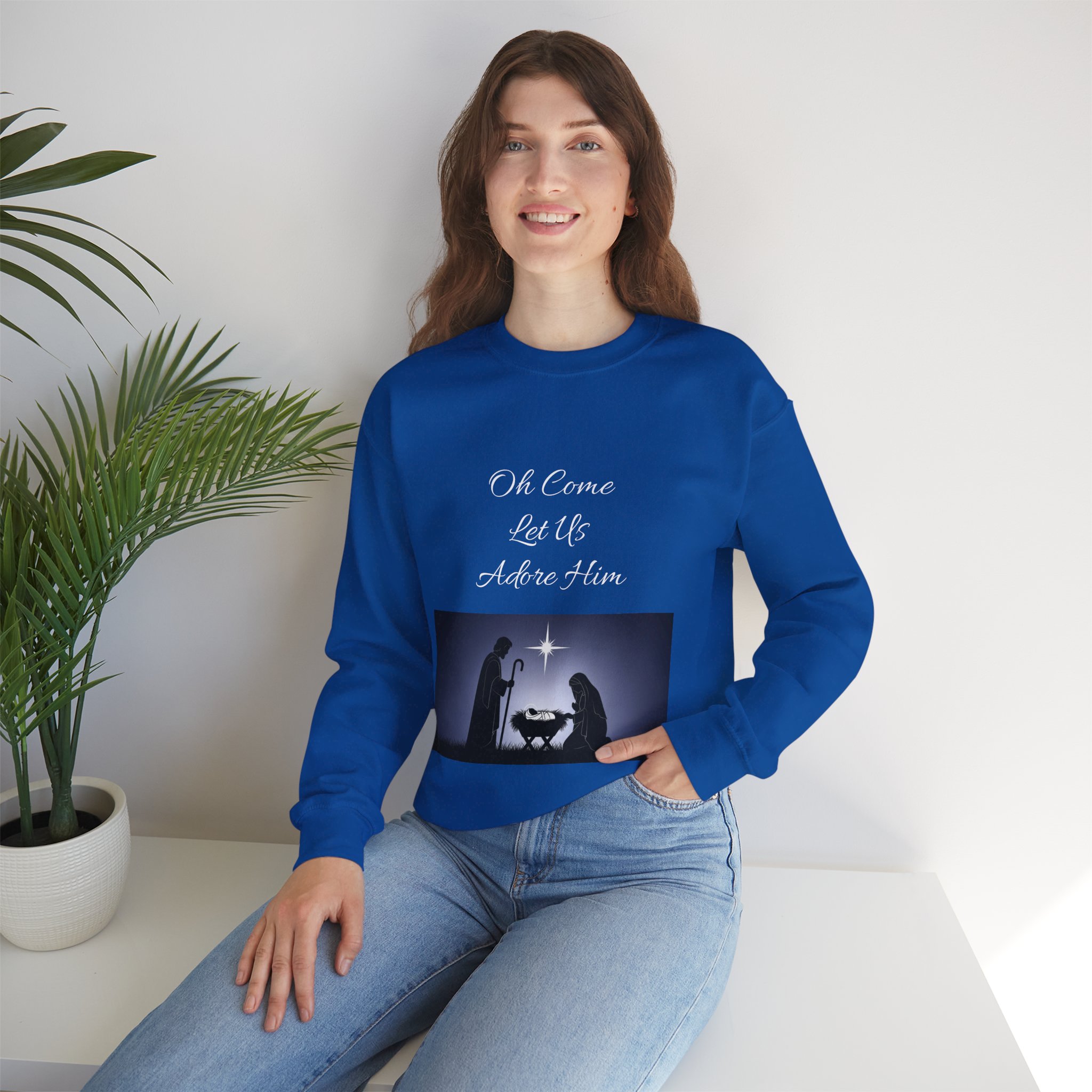 Nativity Scene Sweatshirt | Mary Joseph Baby Jesus Manger Christmas - Image 11