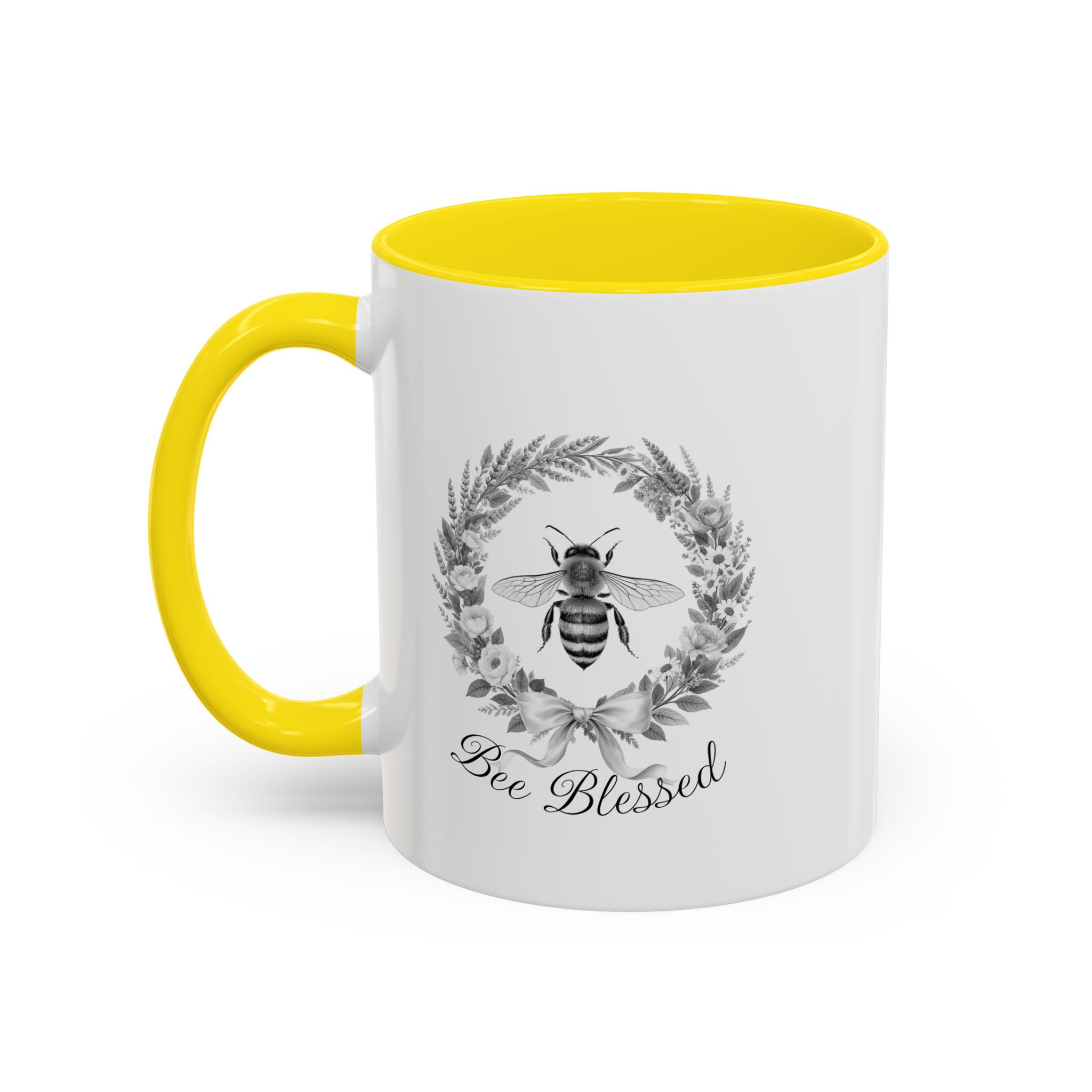 Bee Blessed wreath Bee Mug | Accent Coffee Mug 11oz 15oz - Image 23