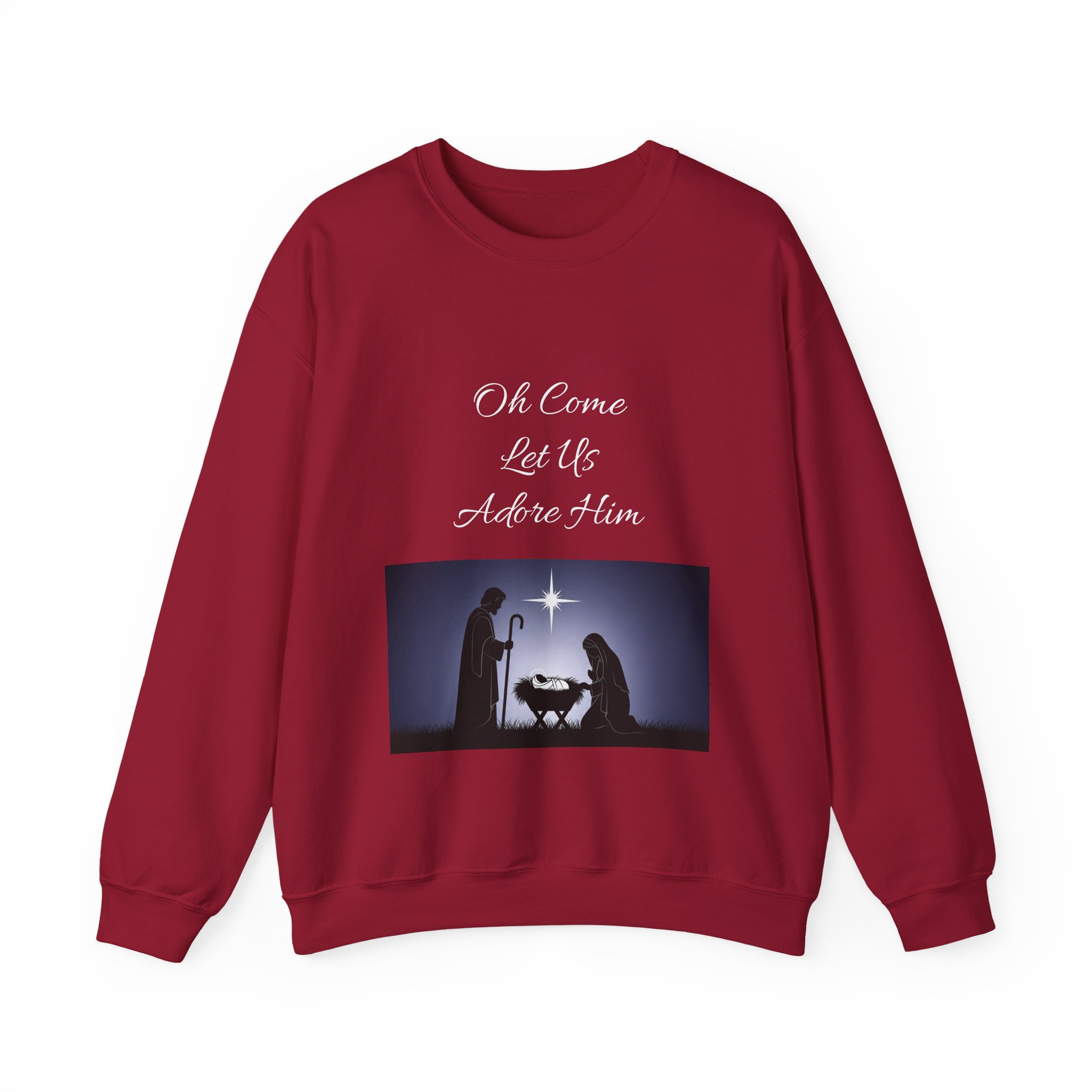 Nativity Scene Sweatshirt | Mary Joseph Baby Jesus Manger Christmas - Image 18