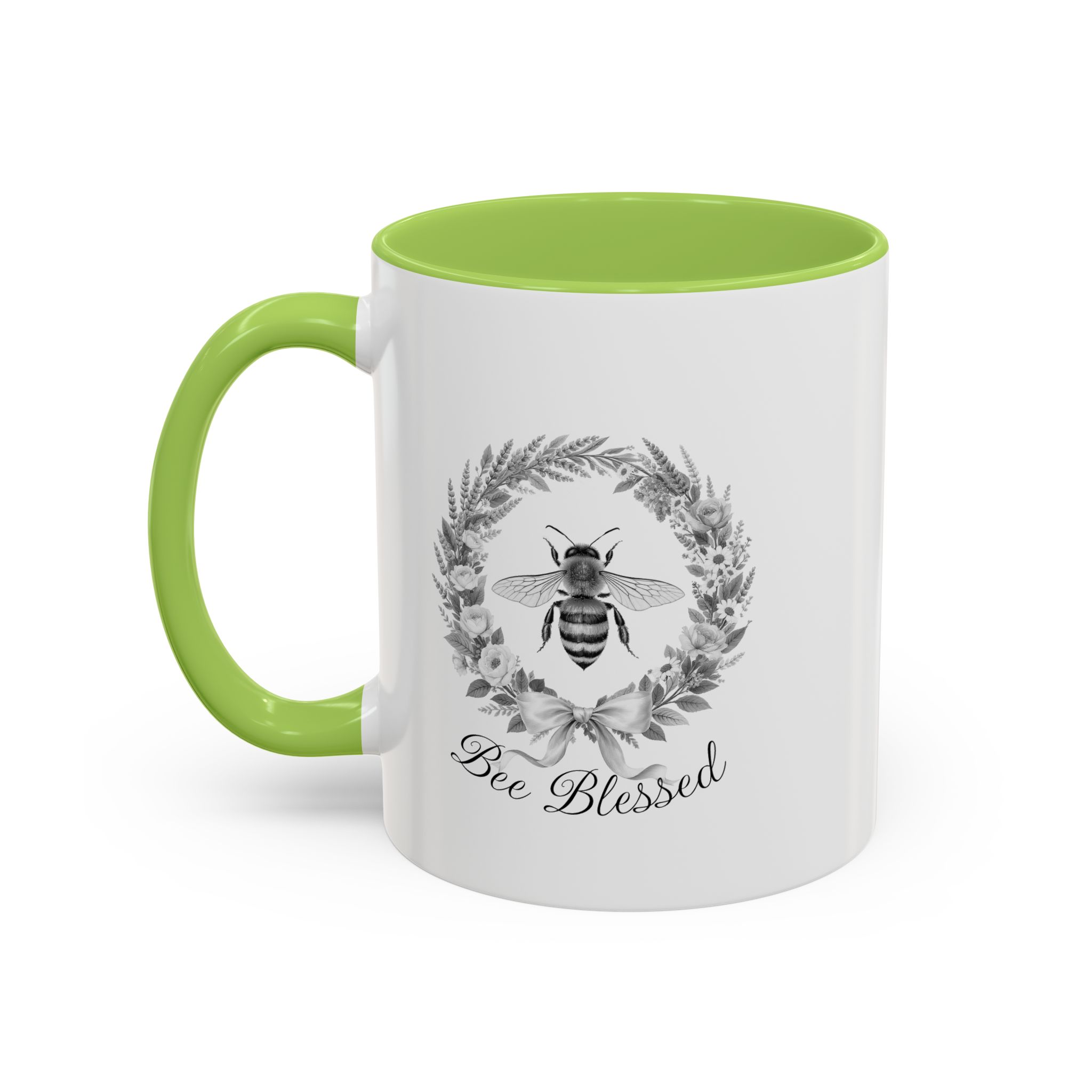 Bee Blessed wreath Bee Mug | Accent Coffee Mug 11oz 15oz - Image 27