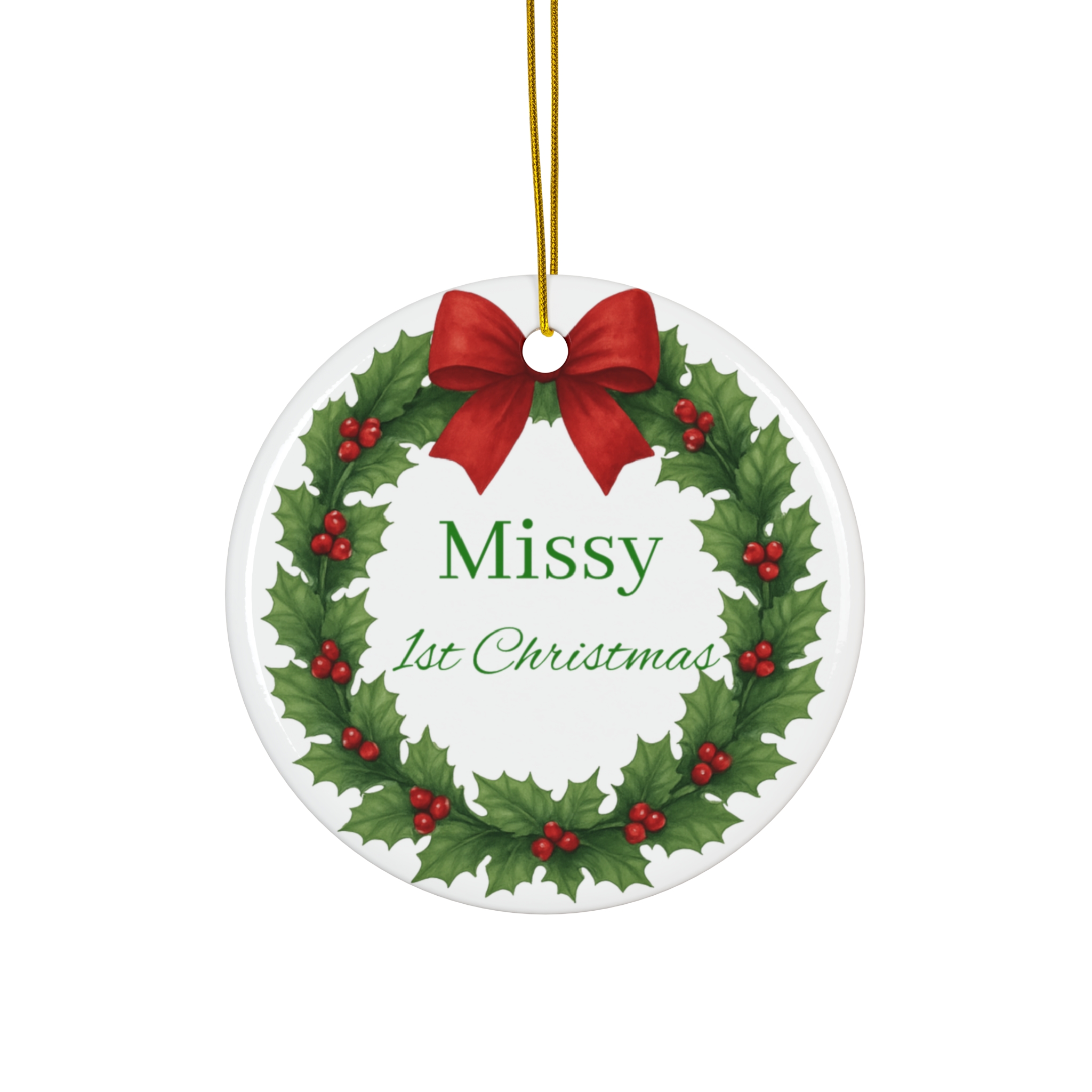 Personalized 1st Christmas Ornament