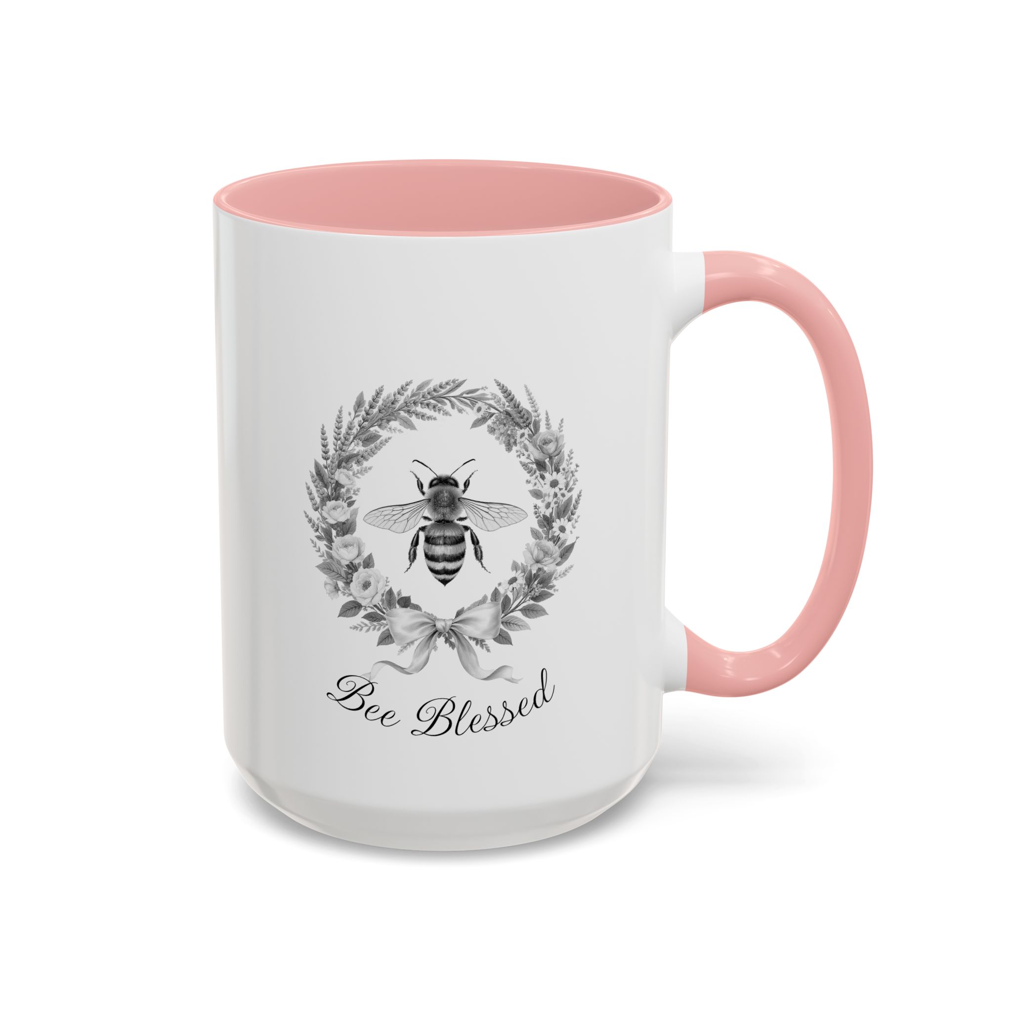 Bee Blessed wreath Bee Mug | Accent Coffee Mug 11oz 15oz - Image 10