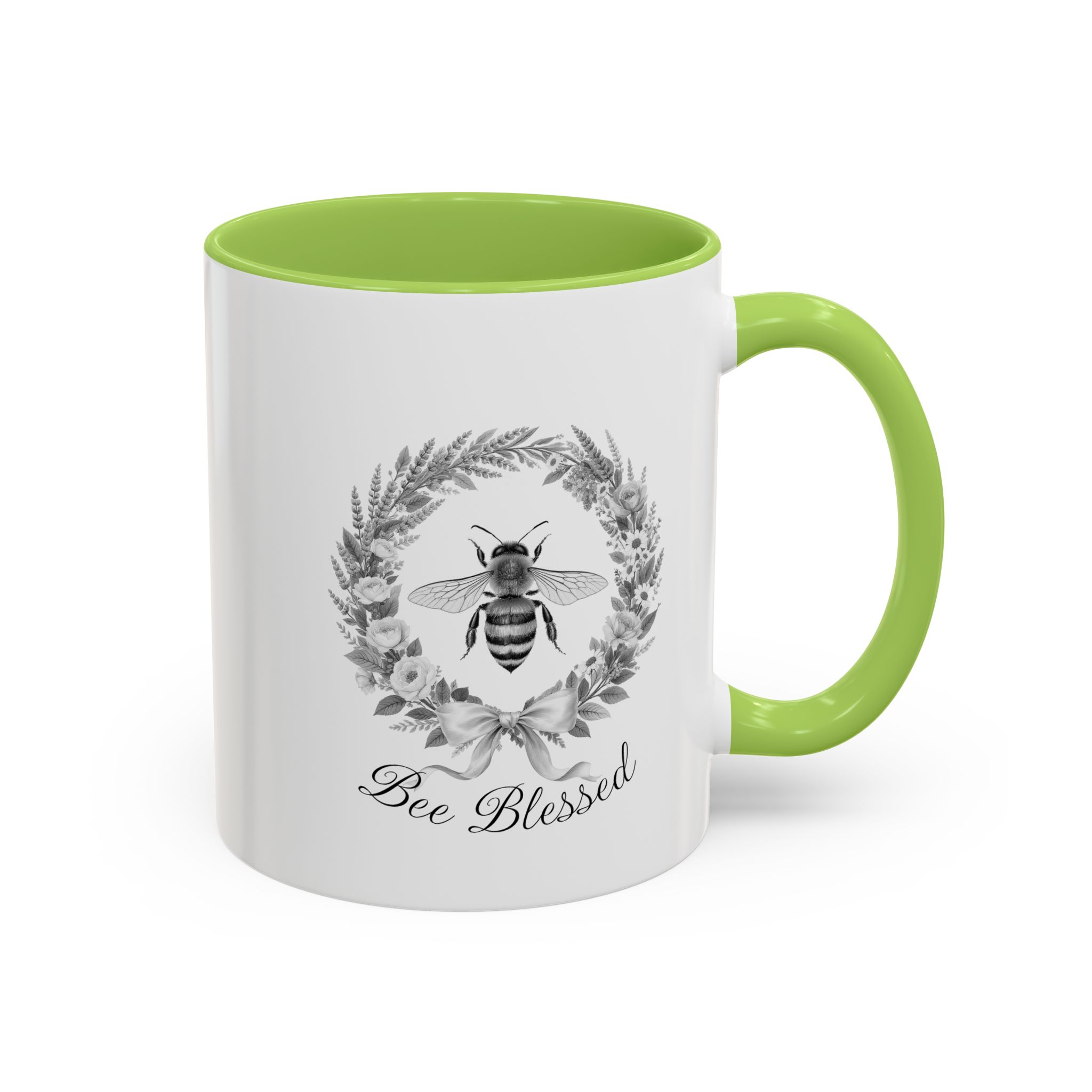 Bee Blessed wreath Bee Mug | Accent Coffee Mug 11oz 15oz - Image 26