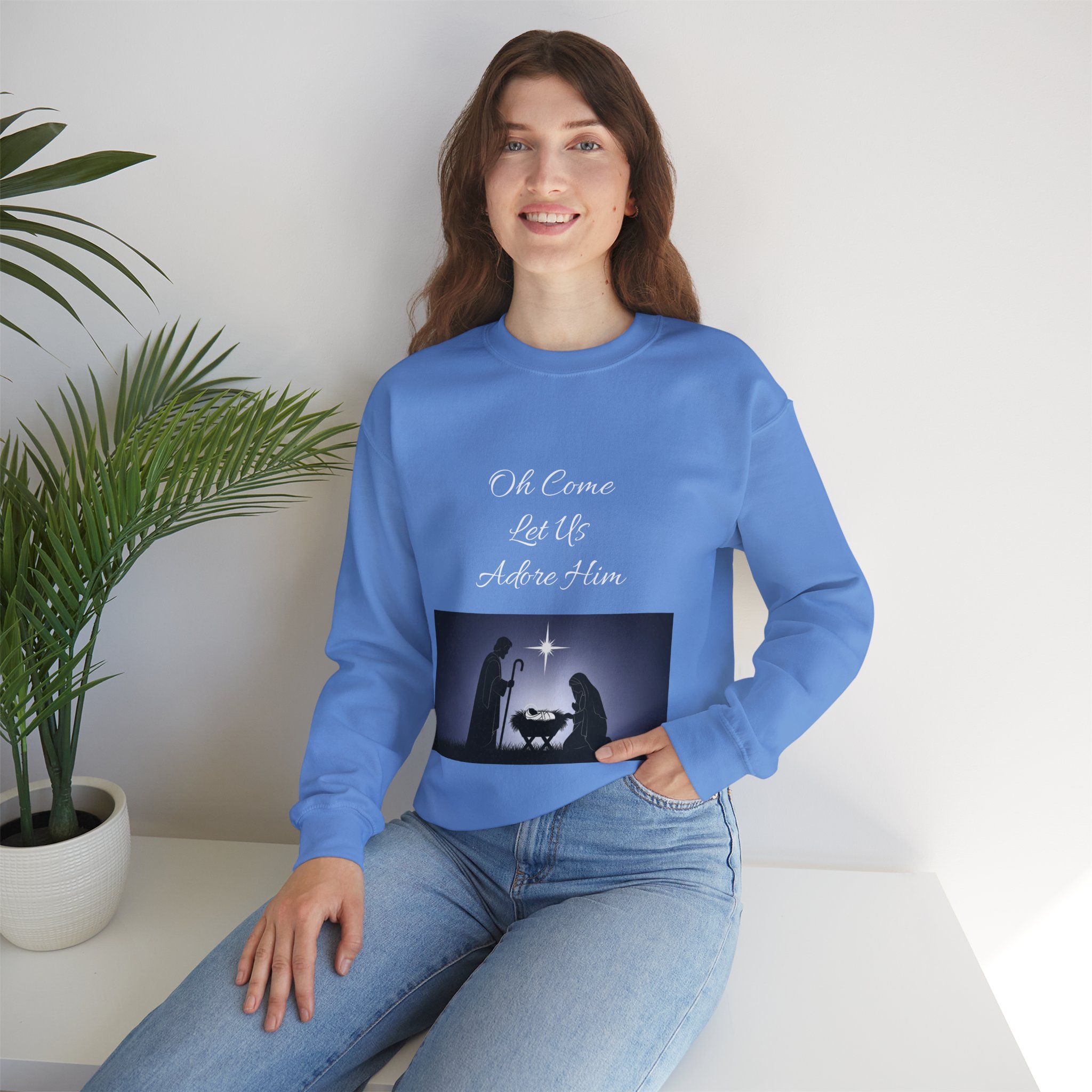 Nativity Scene Sweatshirt | Mary Joseph Baby Jesus Manger Christmas - Image 7