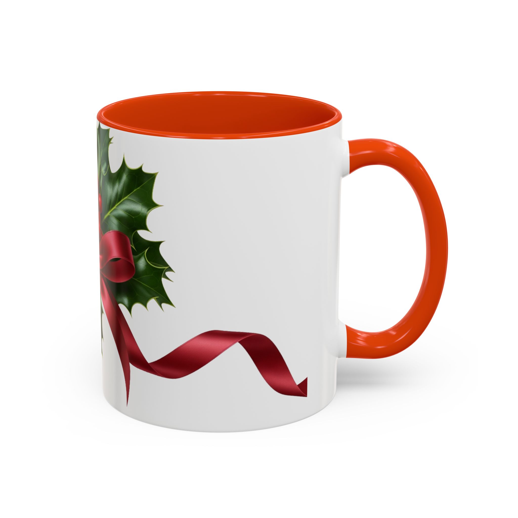 Holly with Red Ribbon Mug | Christmas Ceramic Mug - Image 30