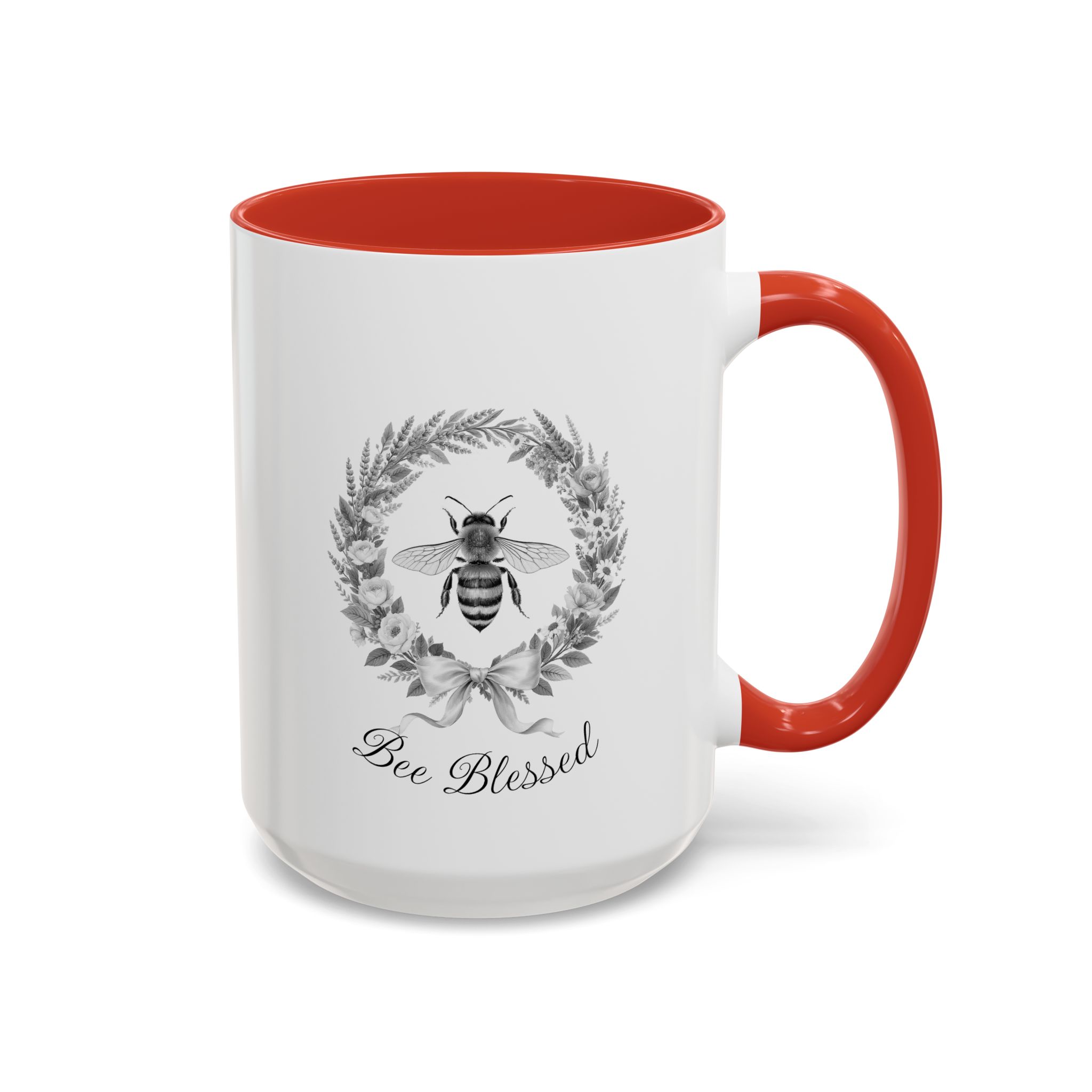 Bee Blessed wreath Bee Mug | Accent Coffee Mug 11oz 15oz - Image 14
