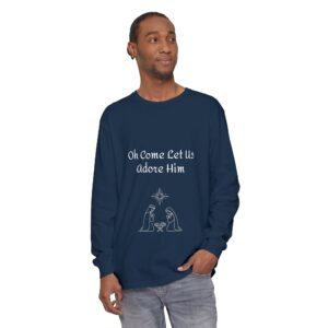 Long Sleeve T-Shirt | Nativity/Oh Come Let Us Adore Him