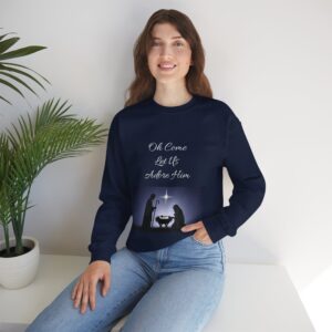 Nativity Scene Sweatshirt | Mary Joseph Baby Jesus Manger Christmas