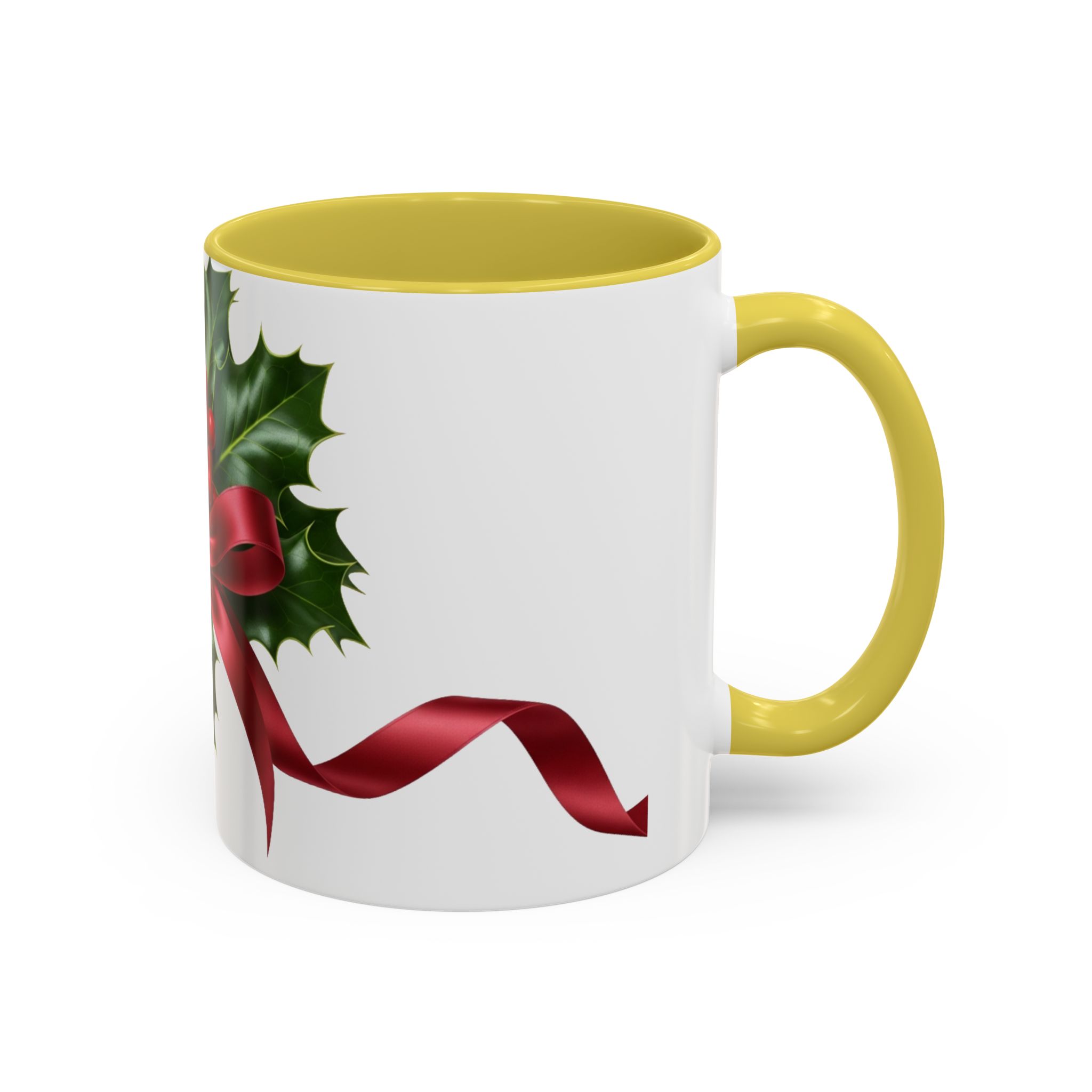 Holly with Red Ribbon Mug | Christmas Ceramic Mug - Image 42