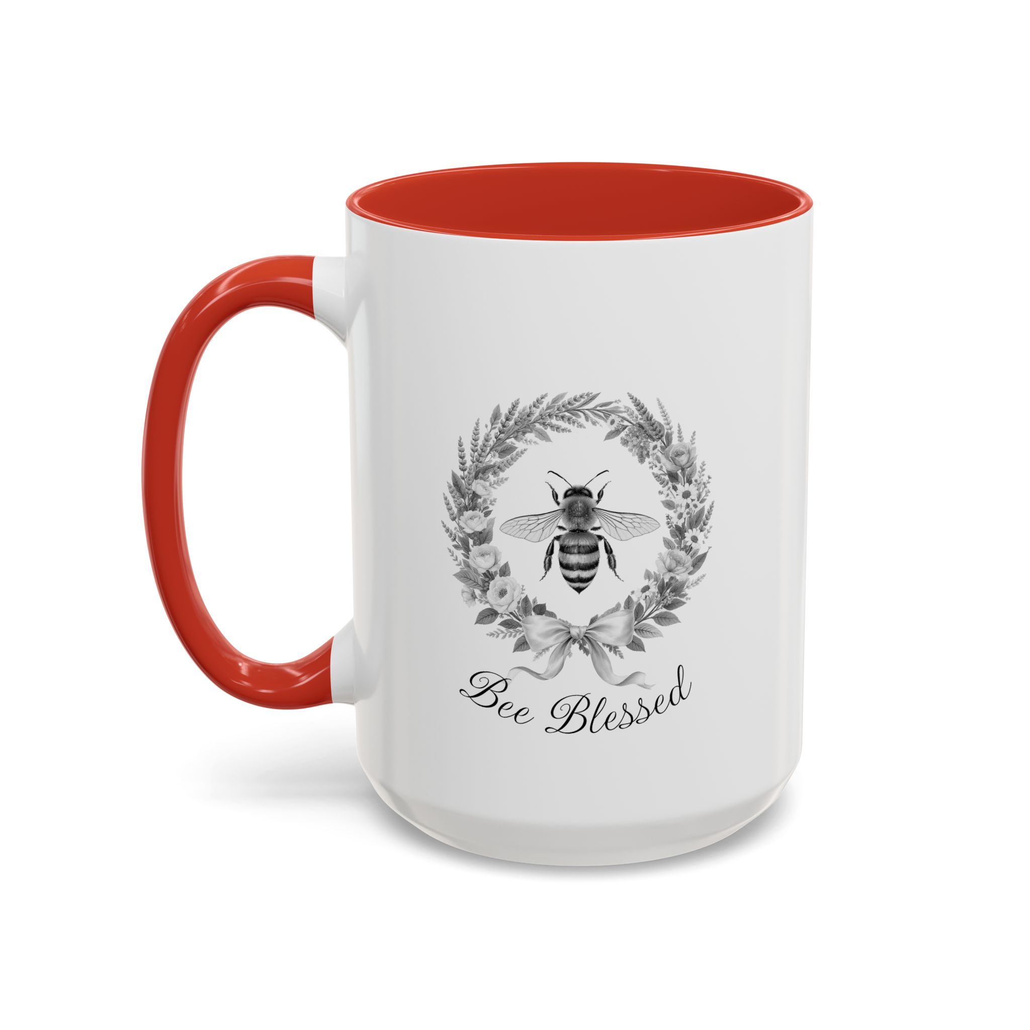 Bee Blessed wreath Bee Mug | Accent Coffee Mug 11oz 15oz - Image 15
