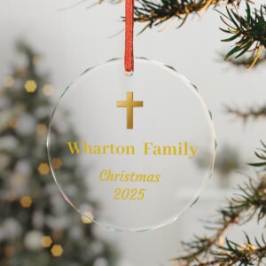 Personalized Crystal Glass Ornament