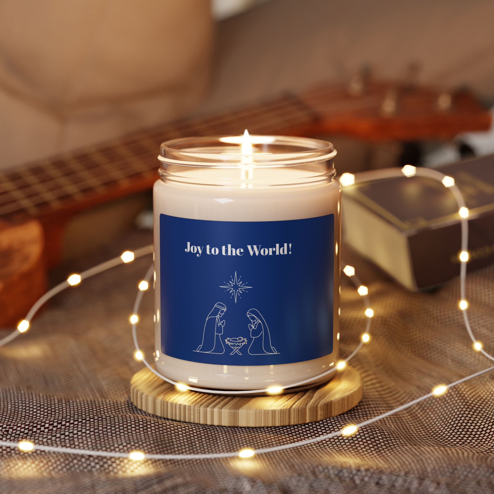 Nativity scene Joy to the World Soy Candle | 9oz - Image 7
