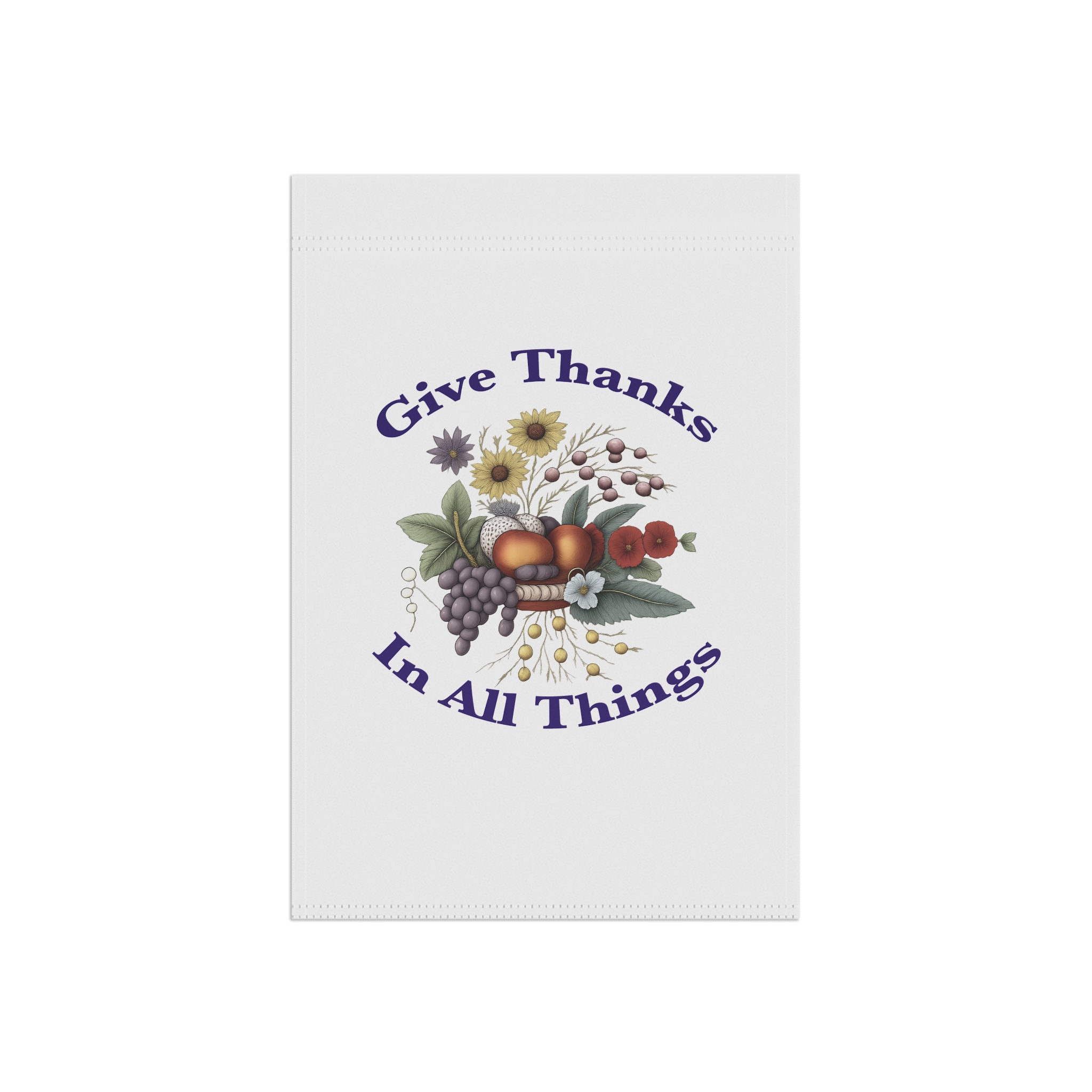 Give Thanks In All Things Garden Flag | House Banner, Autumn Harvest Floral - Image 4