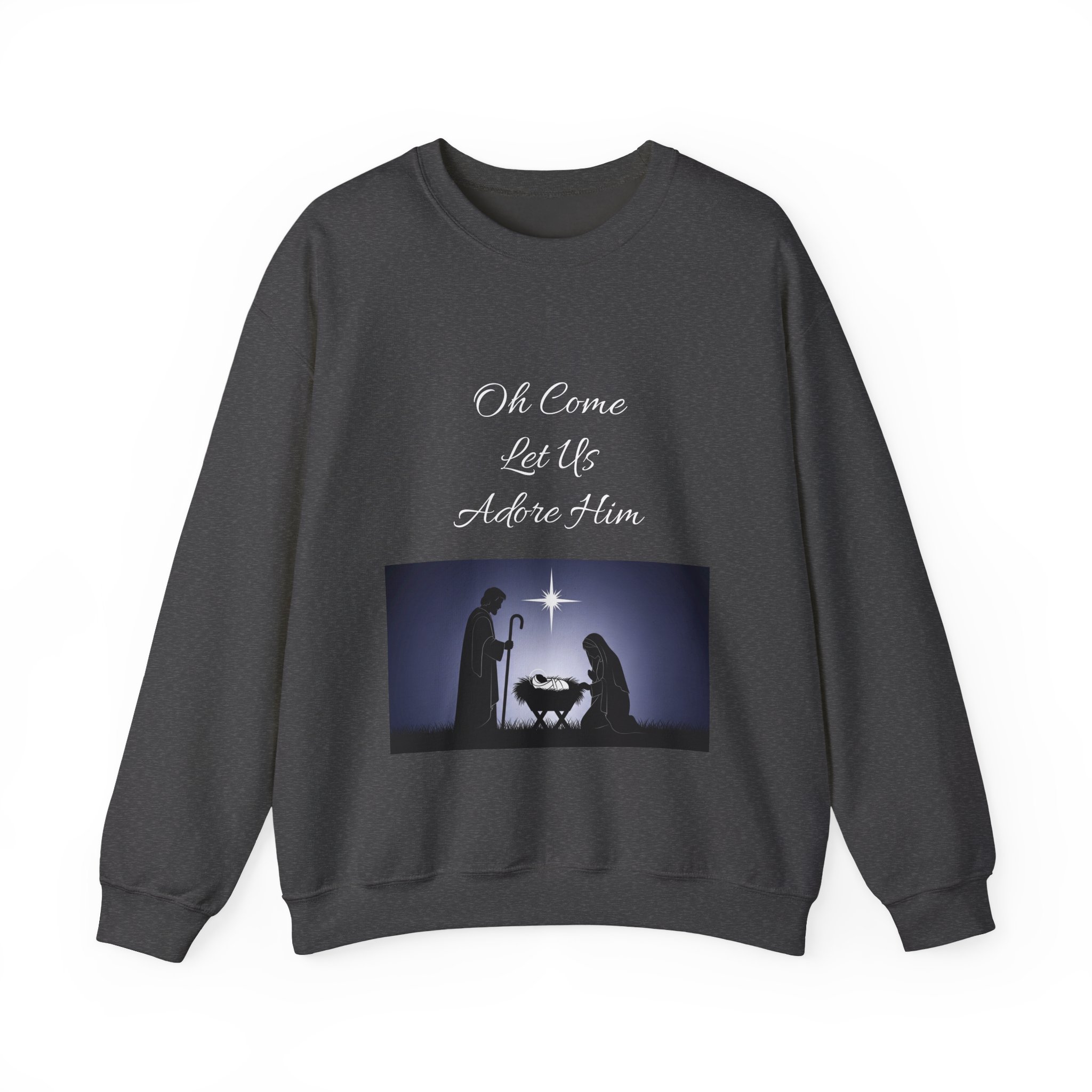 Nativity Scene Sweatshirt | Mary Joseph Baby Jesus Manger Christmas - Image 6