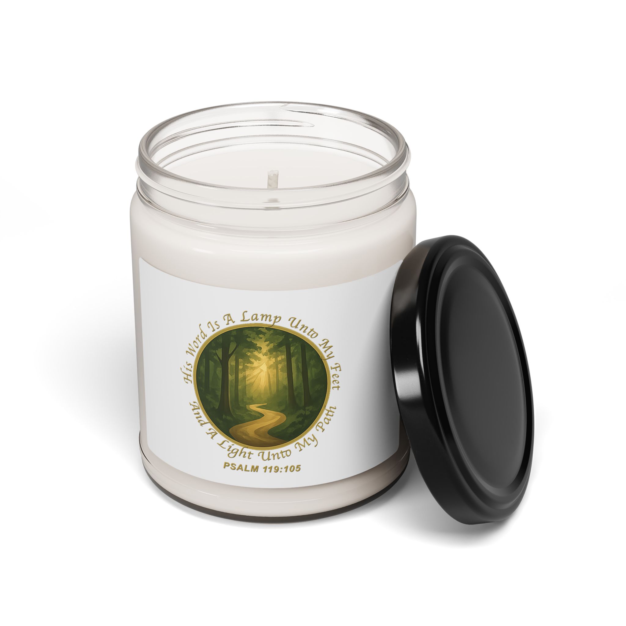 Scented Soy Candle, 9oz - He Lights My Path - Image 3