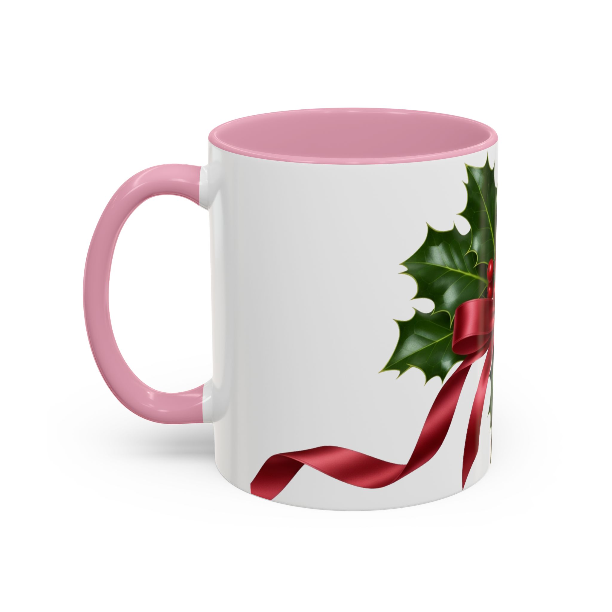 Holly with Red Ribbon Mug | Christmas Ceramic Mug - Image 36