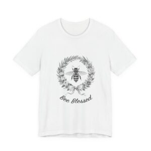 Bee Blessed T‑Shirt with Floral Wreath