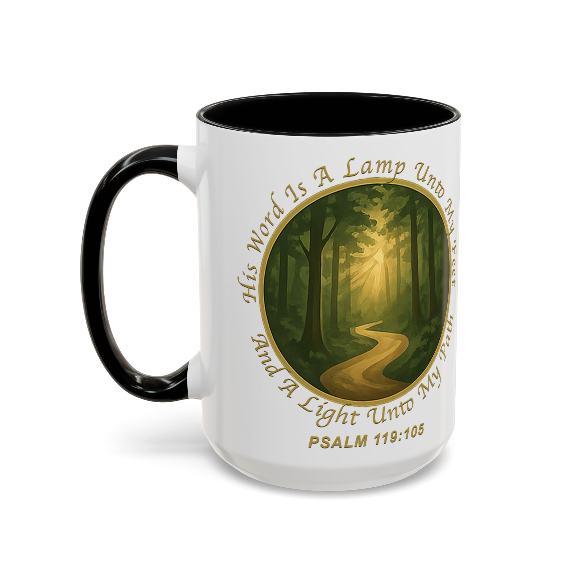 Psalm 119:105 Pathlight Mug | Accent Coffee Mug - Image 7
