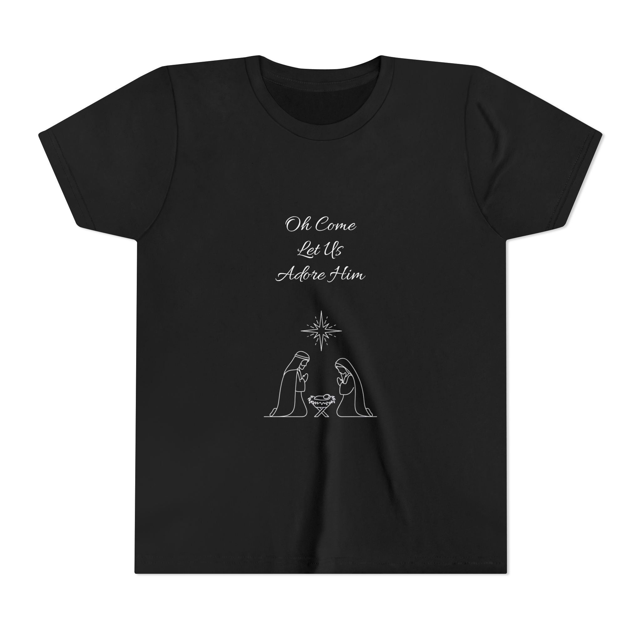 Youth Tee | Nativity, Oh Come Let Us Adore Him - Image 9