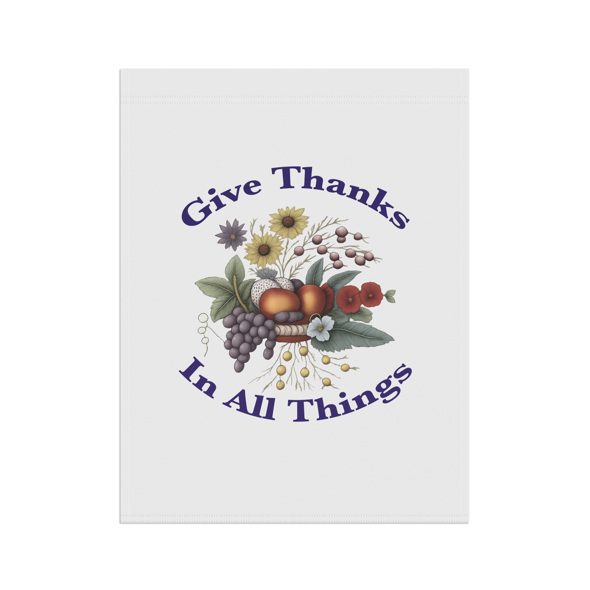 Give Thanks In All Things Garden Flag | House Banner, Autumn Harvest Floral - Image 7
