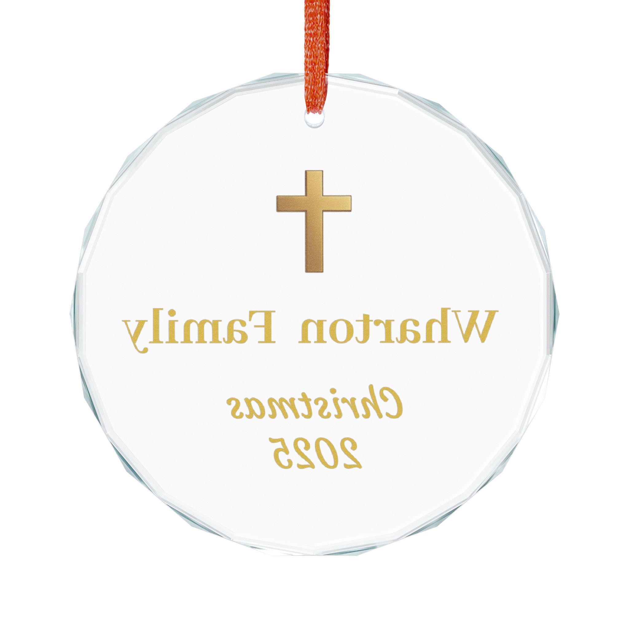 Personalized Crystal Glass Ornament - Image 3