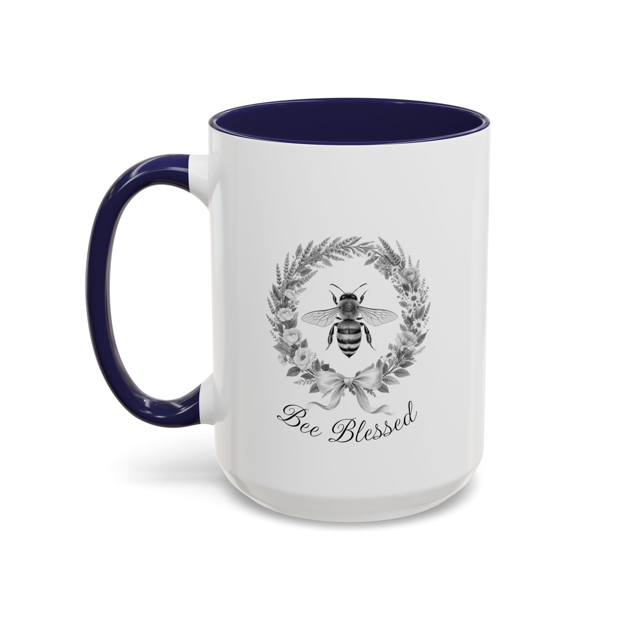 Bee Blessed wreath Bee Mug | Accent Coffee Mug 11oz 15oz - Image 7
