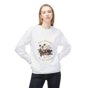 Midweight Softstyle Fleece Crewneck Sweatshirt - Give Thanks In All Things