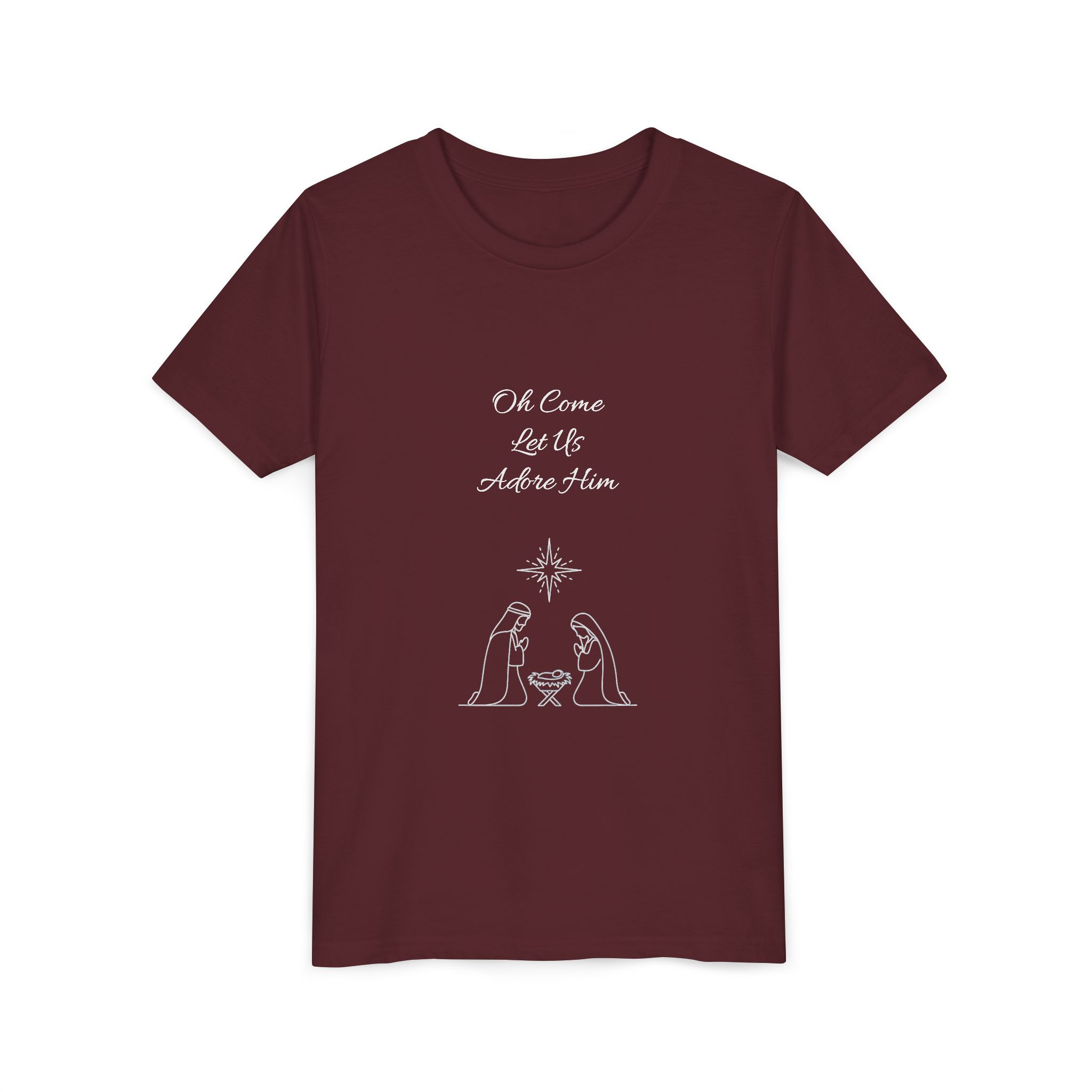 Youth Tee | Nativity, Oh Come Let Us Adore Him - Image 23