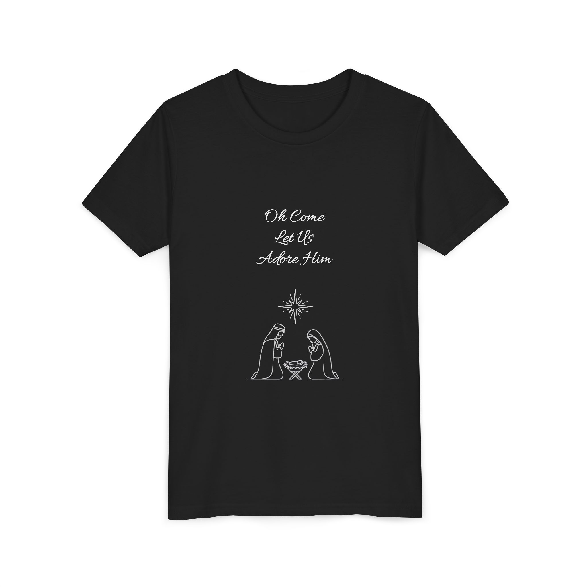 Youth Tee | Nativity, Oh Come Let Us Adore Him - Image 11