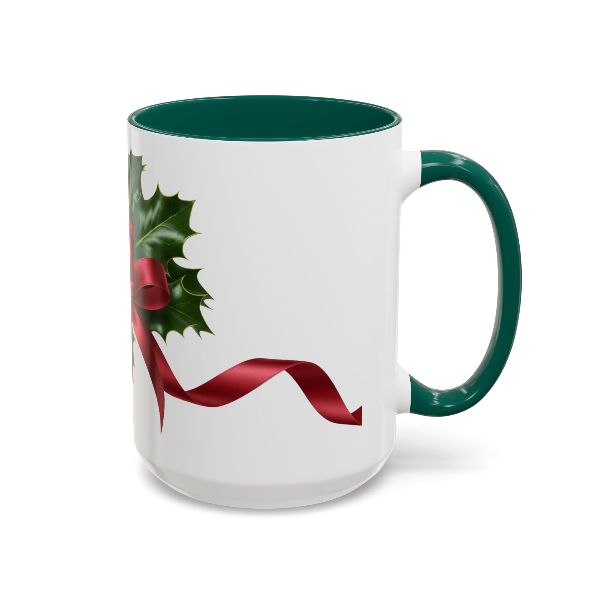 Holly with Red Ribbon Mug | Christmas Ceramic Mug - Image 46