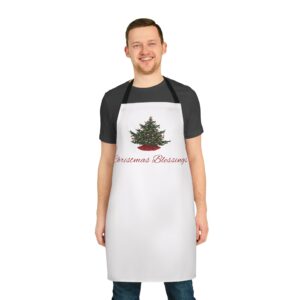 Christmas Blessings Christmas Tree Apron | Holiday Kitchen Apron