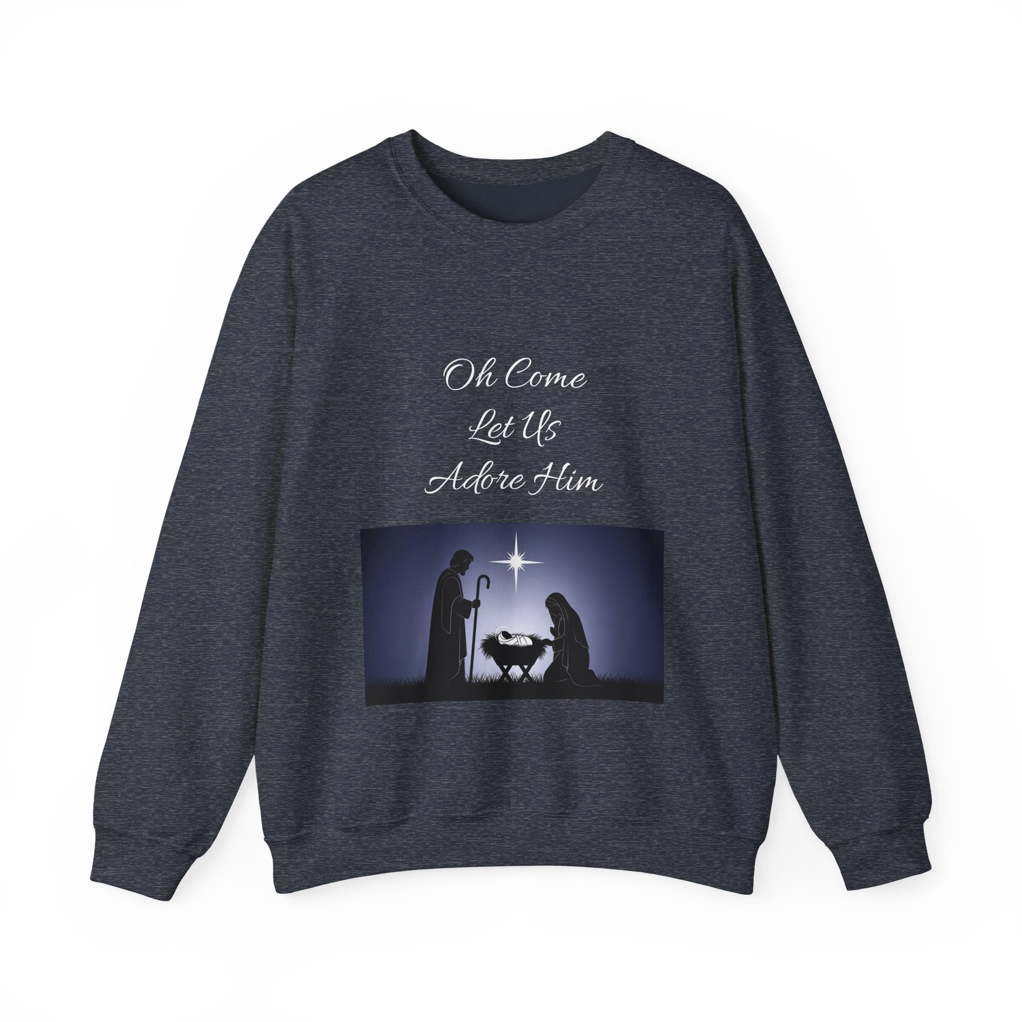 Nativity Scene Sweatshirt | Mary Joseph Baby Jesus Manger Christmas - Image 10