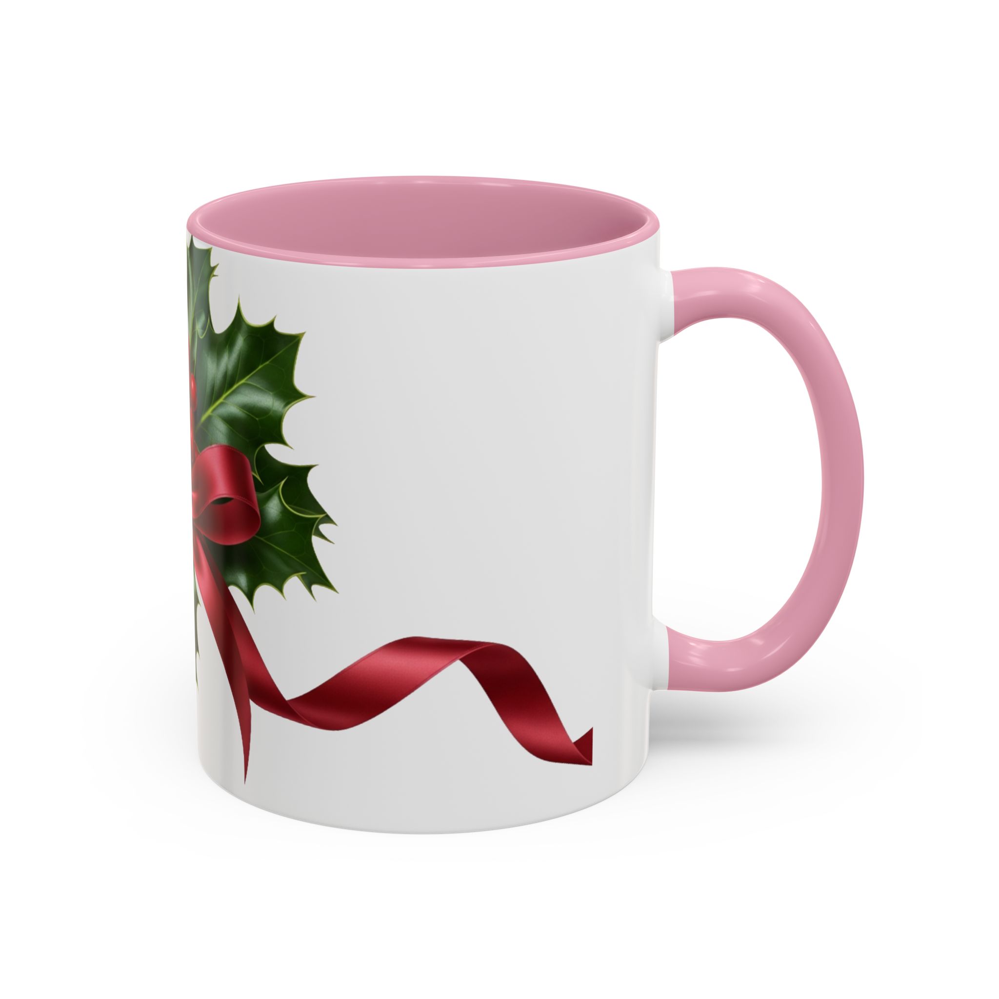 Holly with Red Ribbon Mug | Christmas Ceramic Mug - Image 34