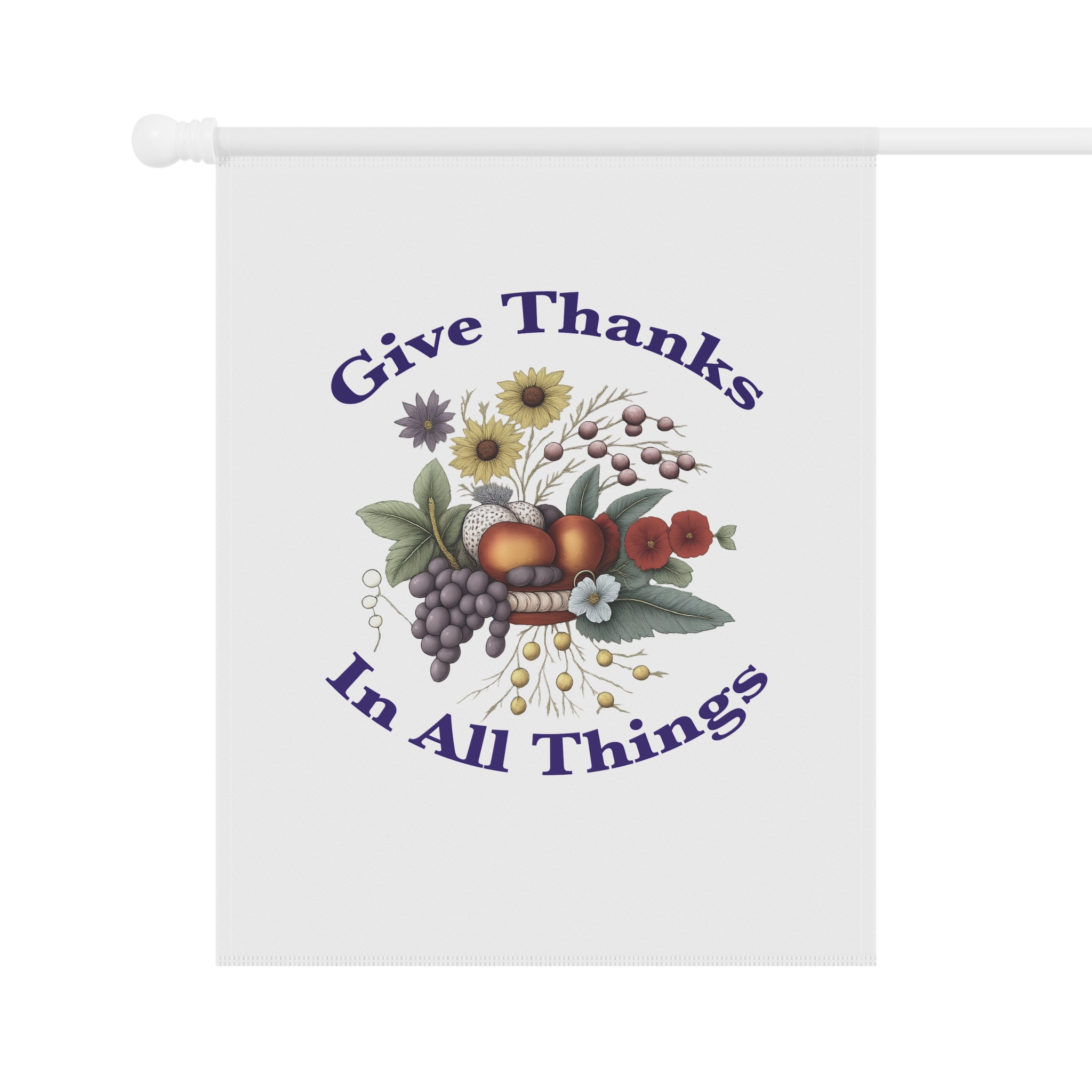 Give Thanks In All Things Garden Flag | House Banner, Autumn Harvest Floral - Image 6