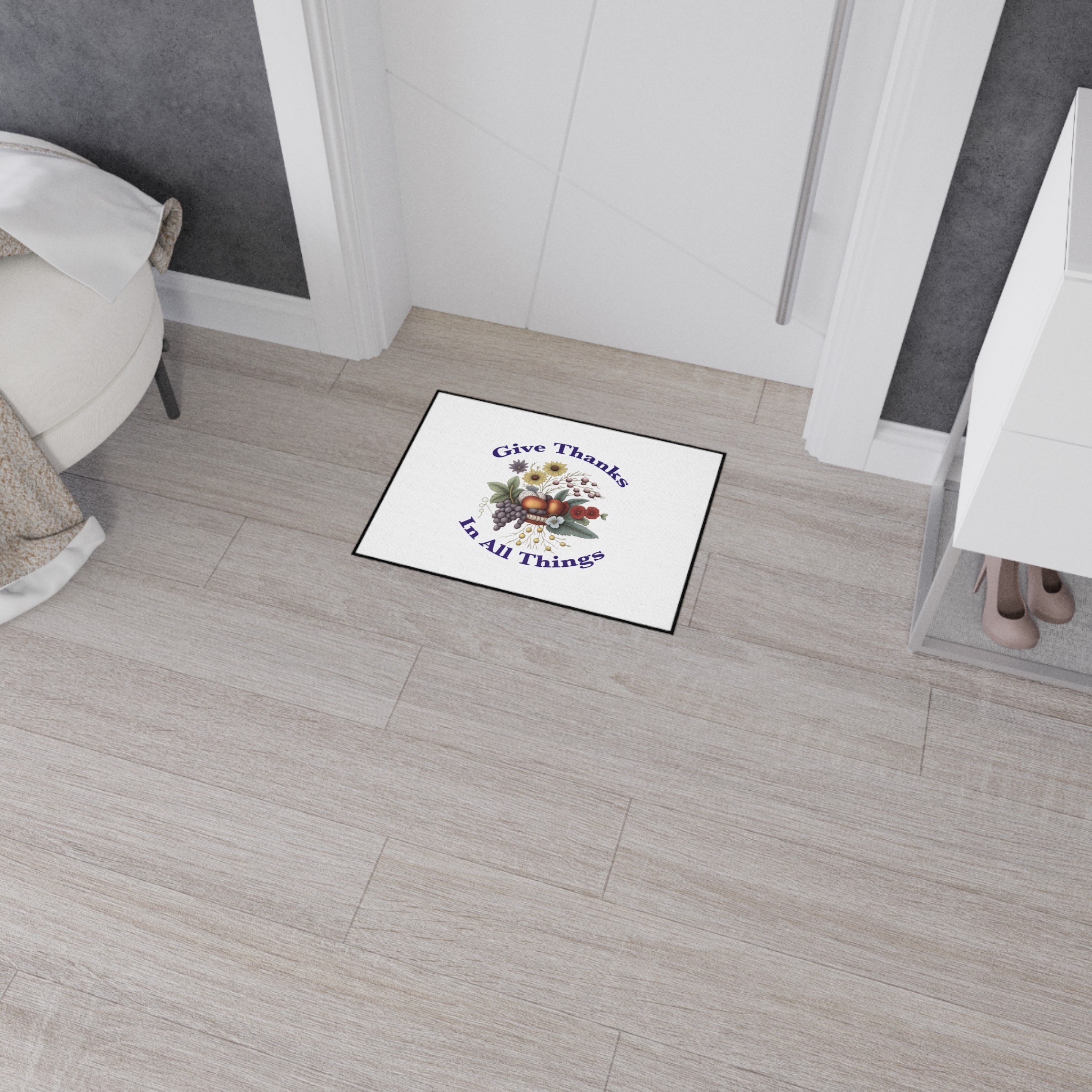 Give Thanks In All Things floor mat | Thanksgiving fall harvest doormat - Image 12