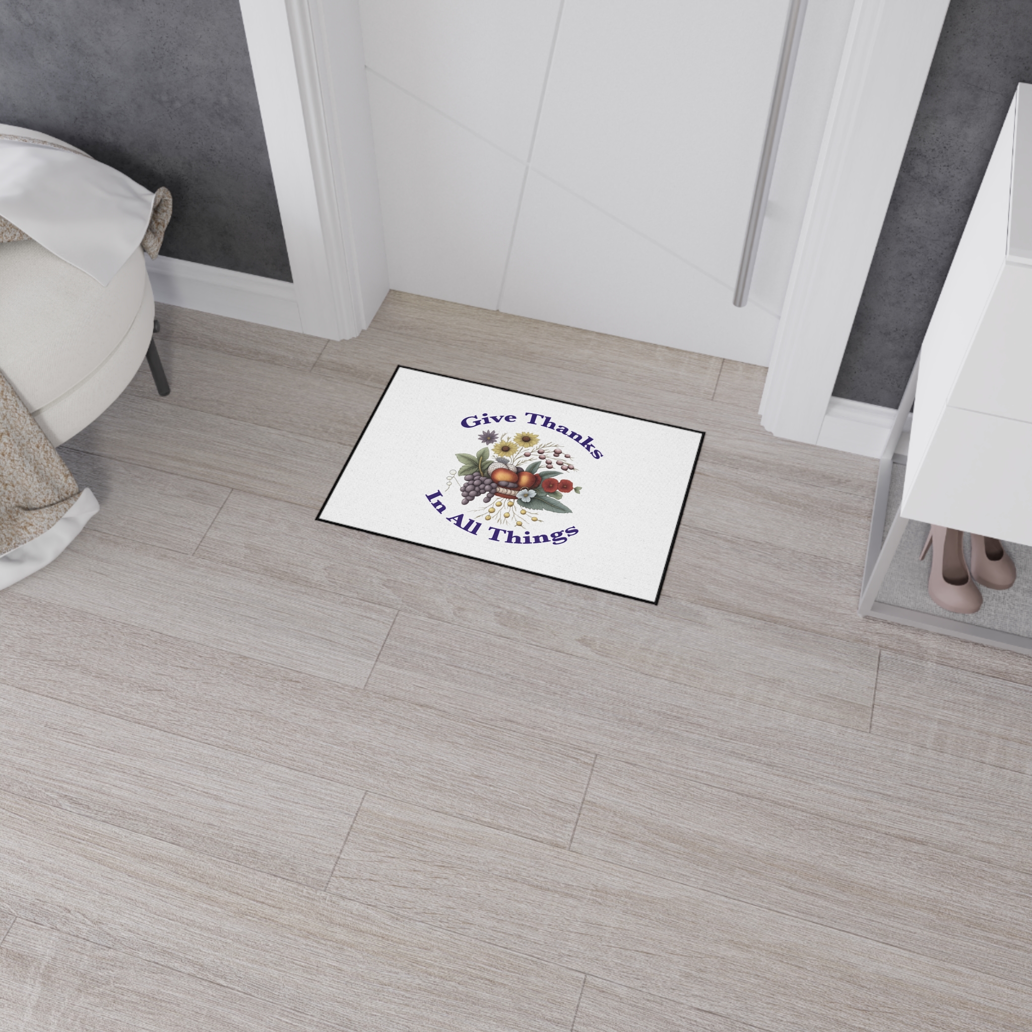 Give Thanks In All Things floor mat | Thanksgiving fall harvest doormat - Image 16