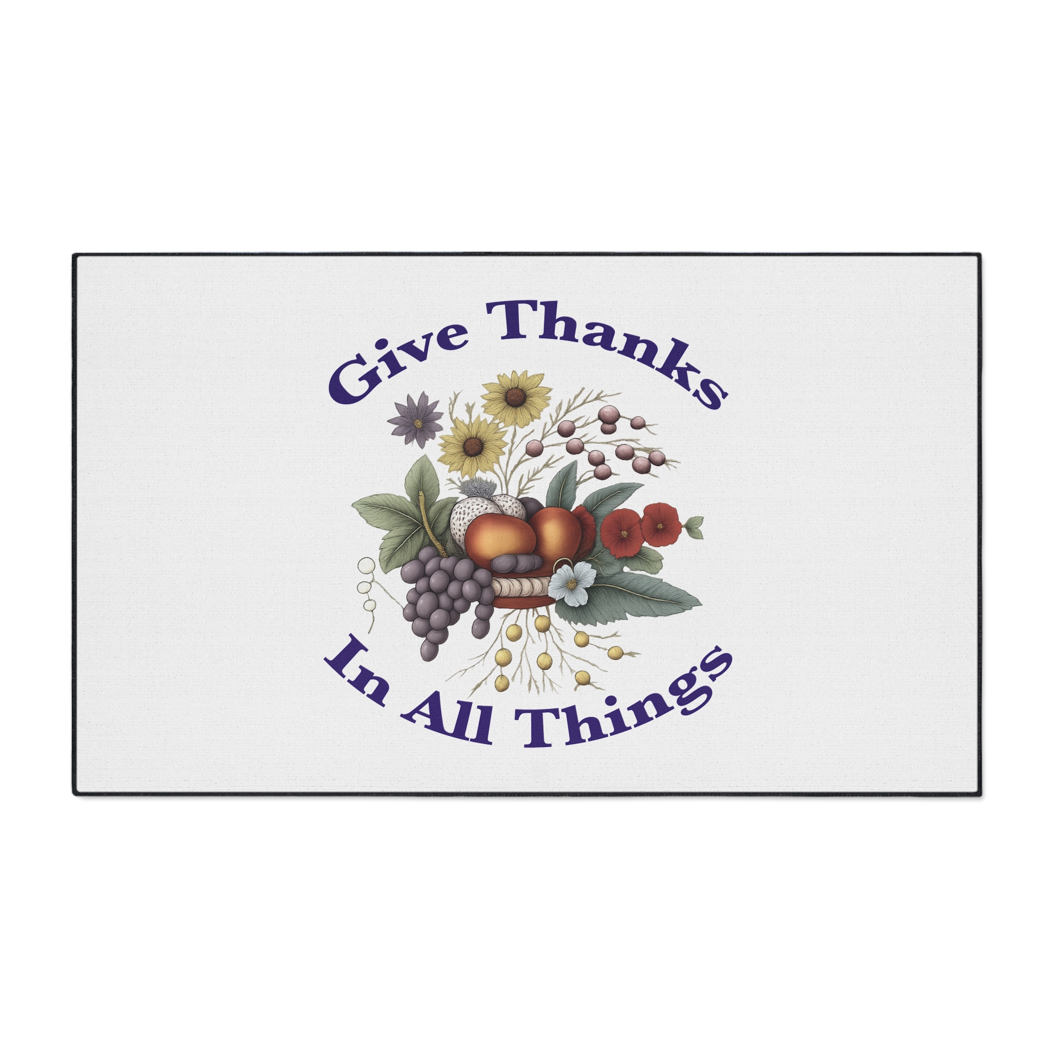 Give Thanks In All Things floor mat | Thanksgiving fall harvest doormat - Image 2