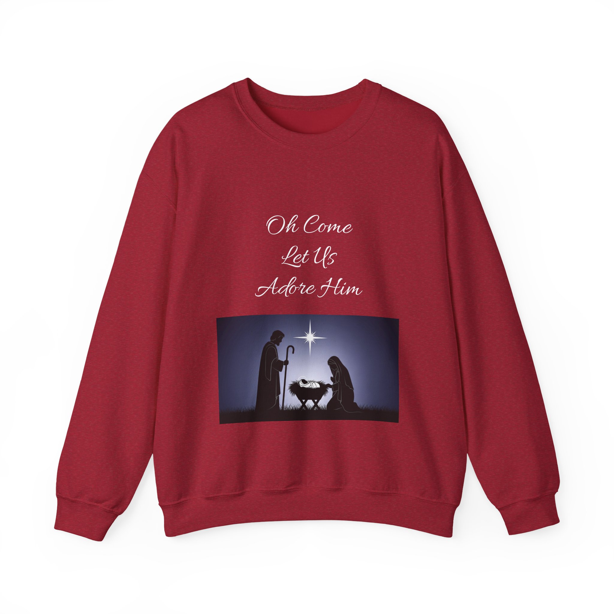 Nativity Scene Sweatshirt | Mary Joseph Baby Jesus Manger Christmas - Image 19