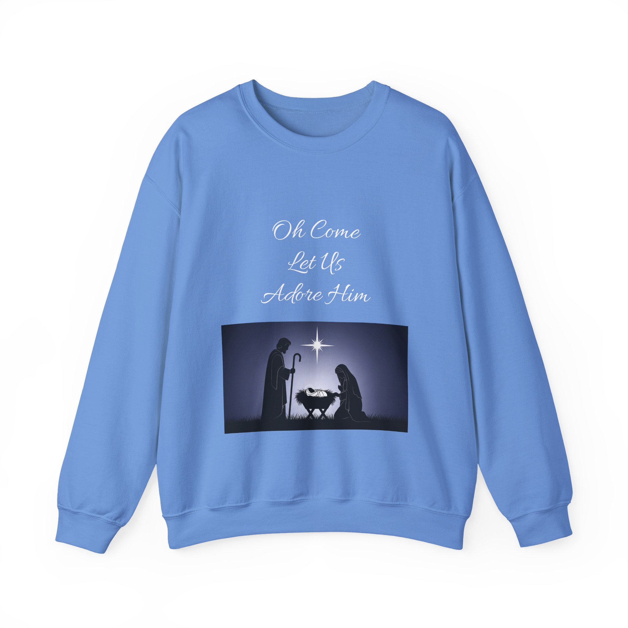 Nativity Scene Sweatshirt | Mary Joseph Baby Jesus Manger Christmas - Image 8