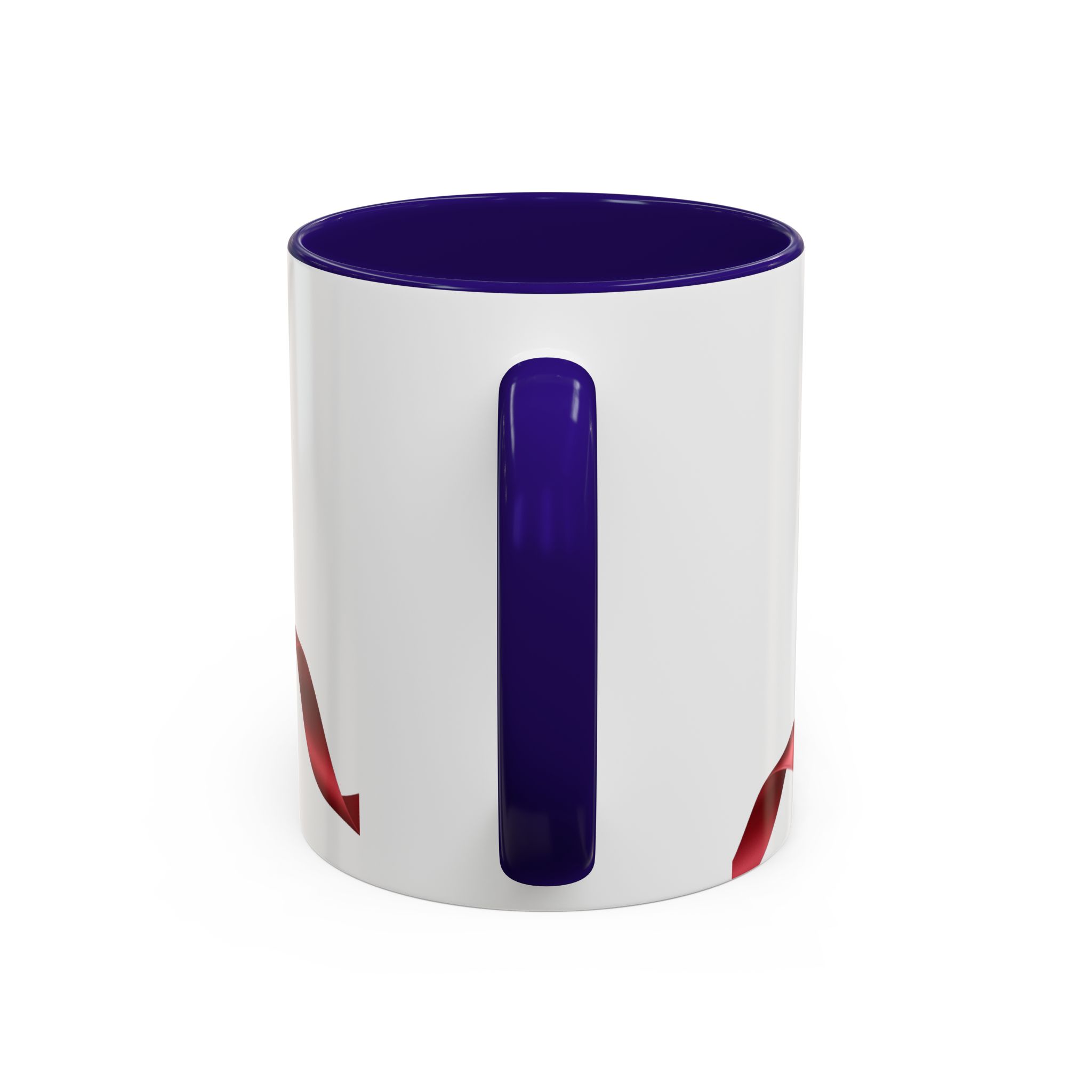 Holly with Red Ribbon Mug | Christmas Ceramic Mug - Image 3